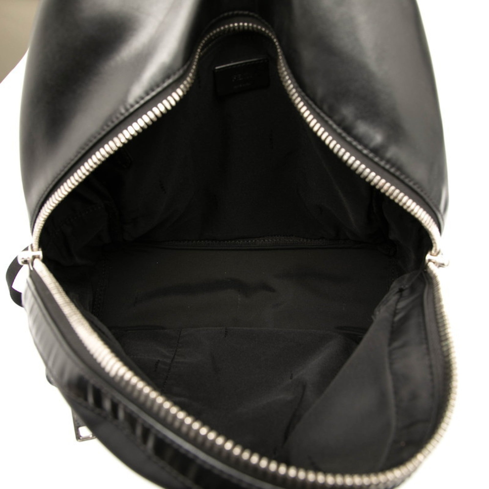 Fendi Black Leather Nylon Backpack (Pre-Owned)
