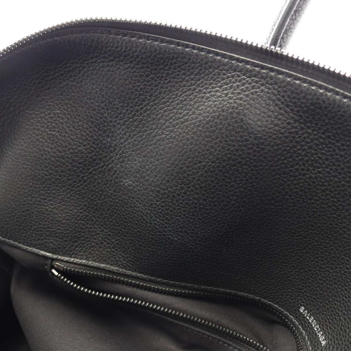 Balenciaga Black Leather Handbag Tote Bag (Pre-Owned)