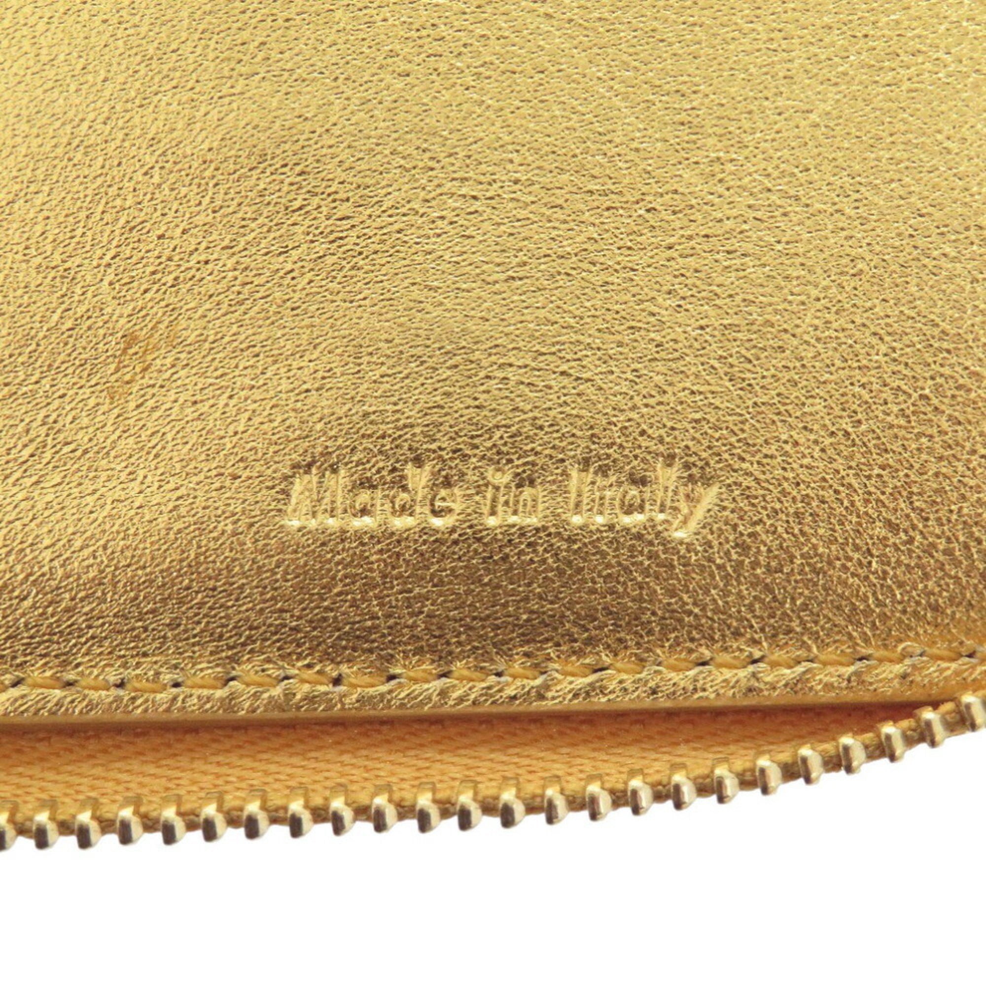 Celine Gold Yellow Leather Wallet (Bi-Fold) (Pre-Owned)