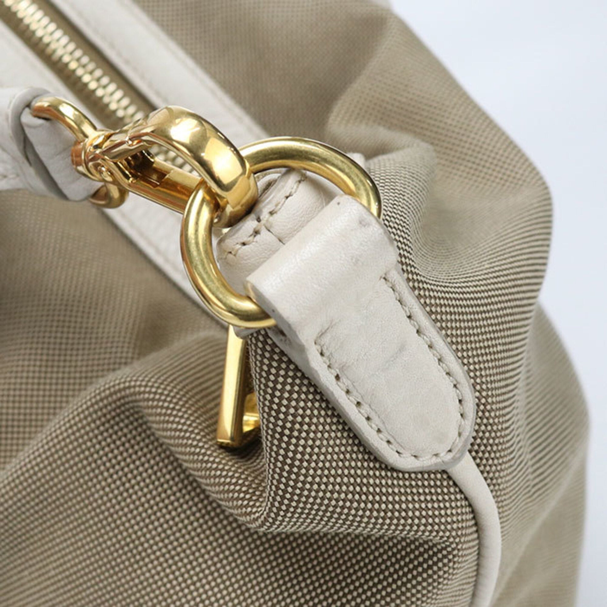 Prada Beige Canvas Tote Bag (Pre-Owned)