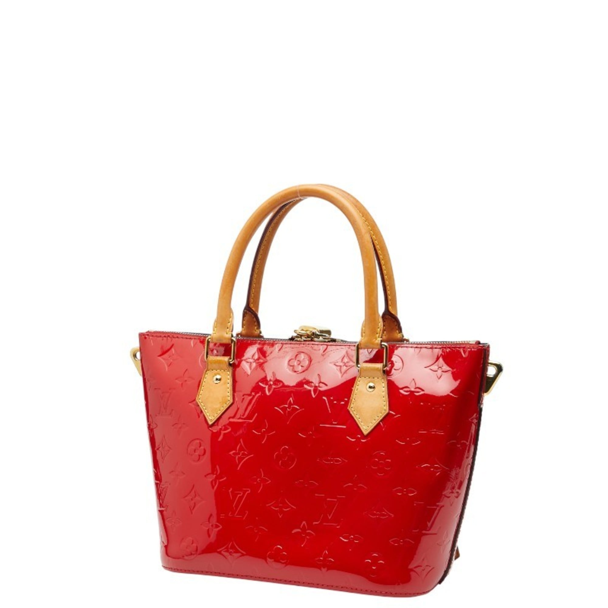 Louis Vuitton Cerise Red Color Patent Leather Handbag Shoulder Bag (Pre-Owned)