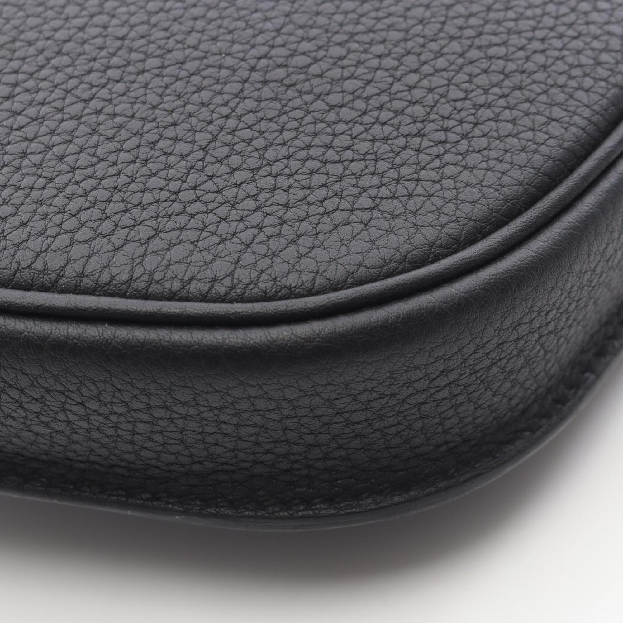 Hermes Black Togo Leather Handbag Pochette Shoulder Bag (Pre-Owned)