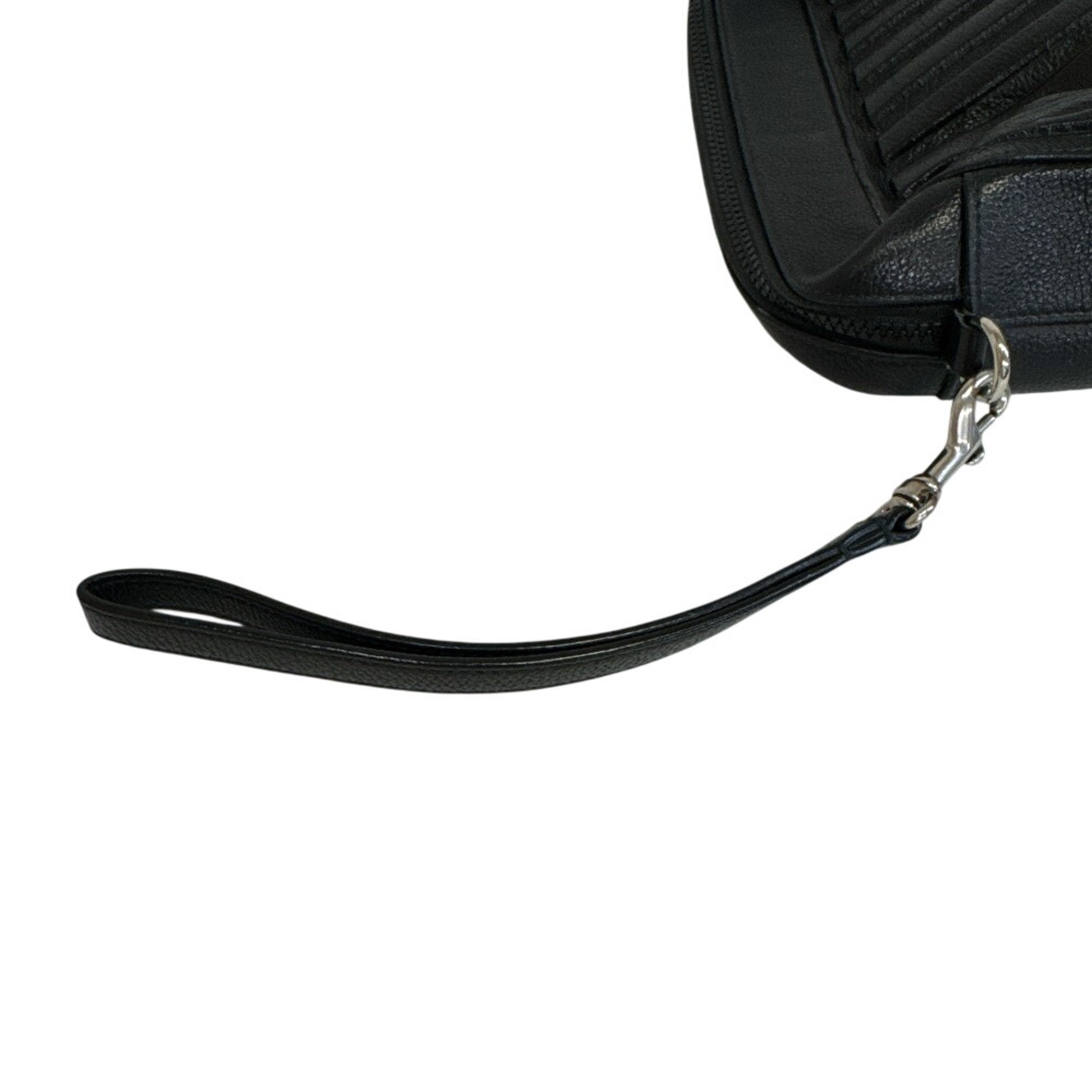 Balenciaga Black Leather Clutch Bag Pouch (Pre-Owned)