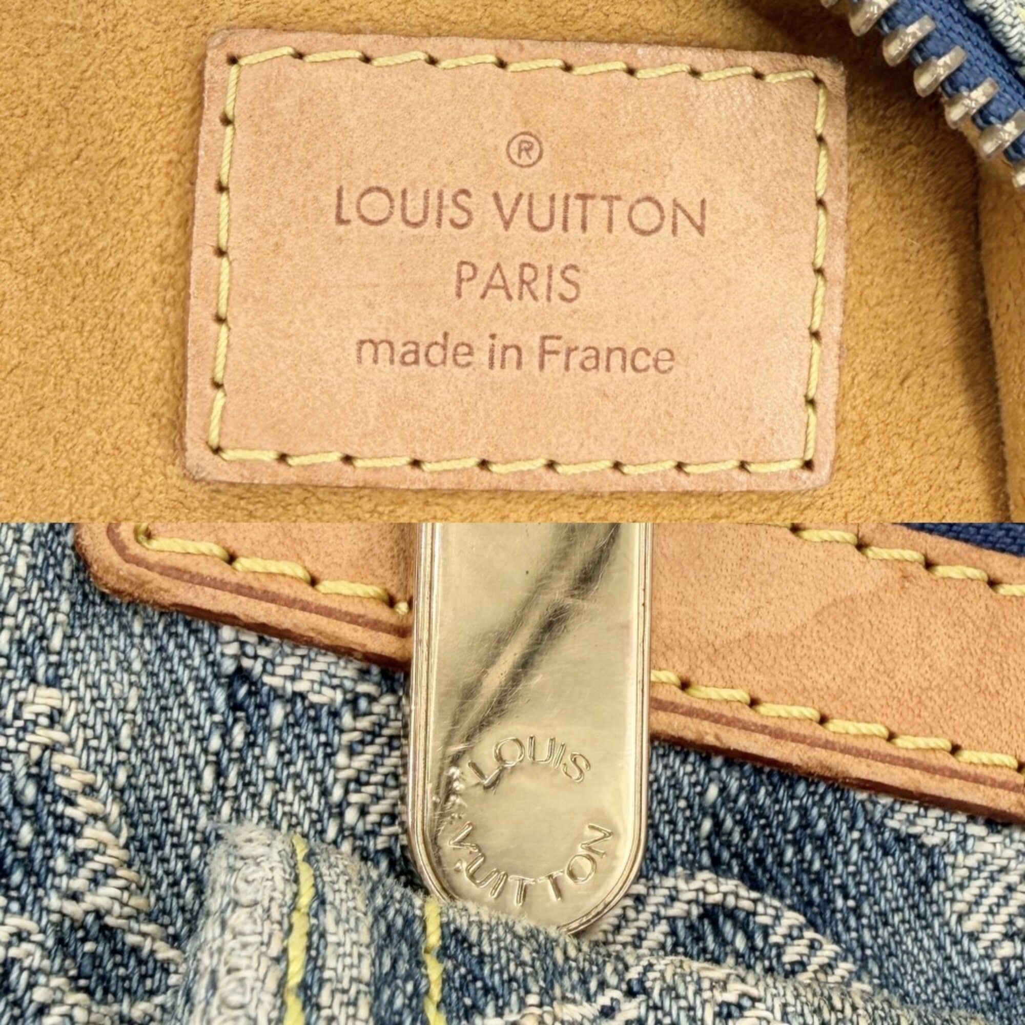 Louis Vuitton Blue Monogram Denim Shoulder Bag (Pre-Owned)