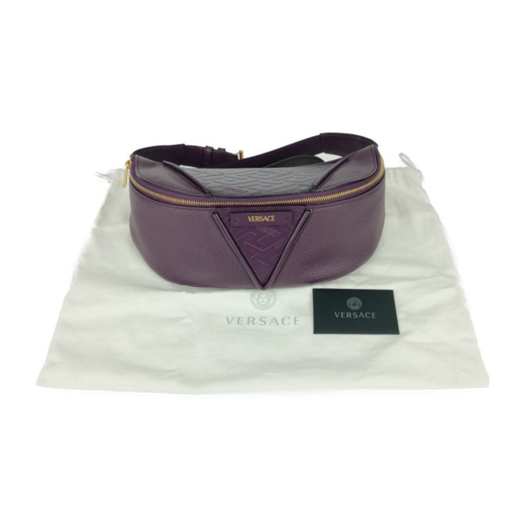 Versace Leather Fanny Pack Sling Bag (Pre-Owned)