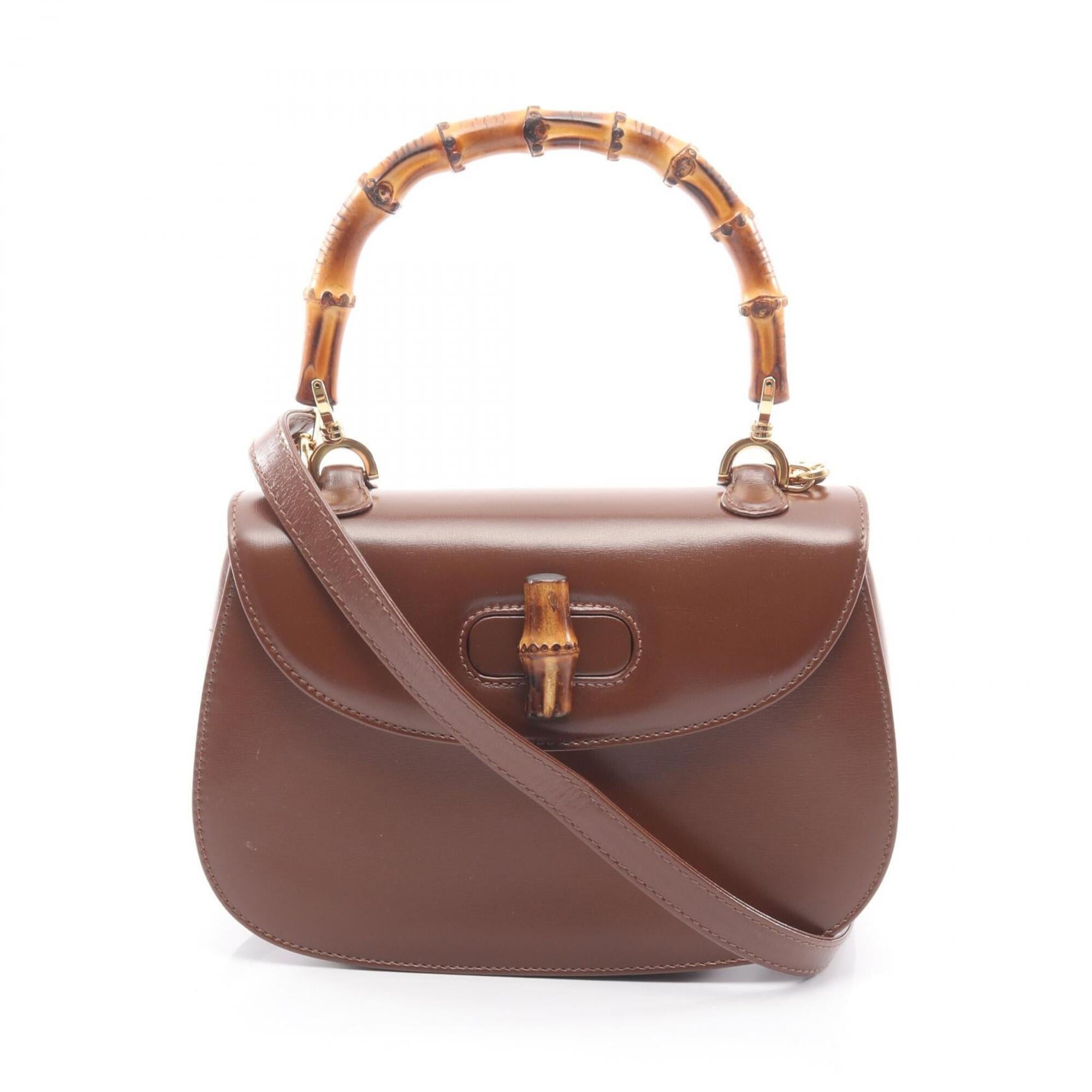 Gucci Brown Leather Handbag (Pre-Owned)