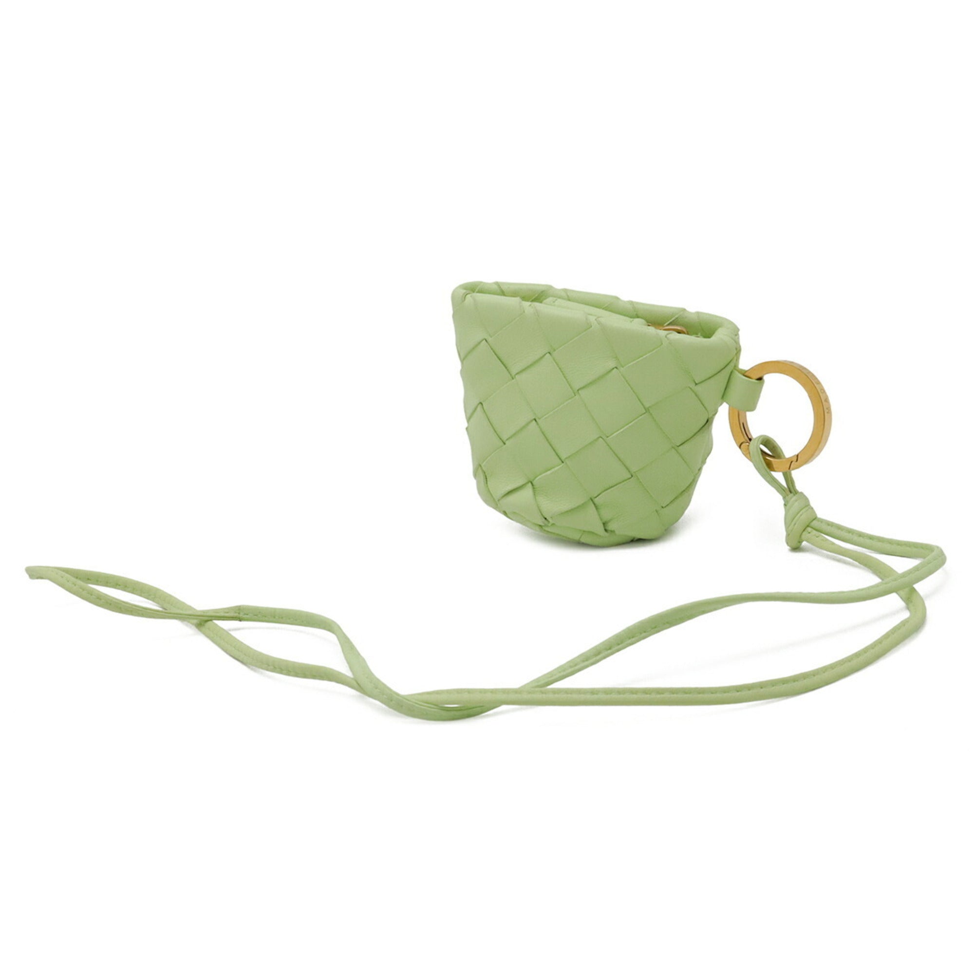 Bottega Veneta Intrecciato Lime Green Leather Coin Purse/Coin Case (Pre-Owned)