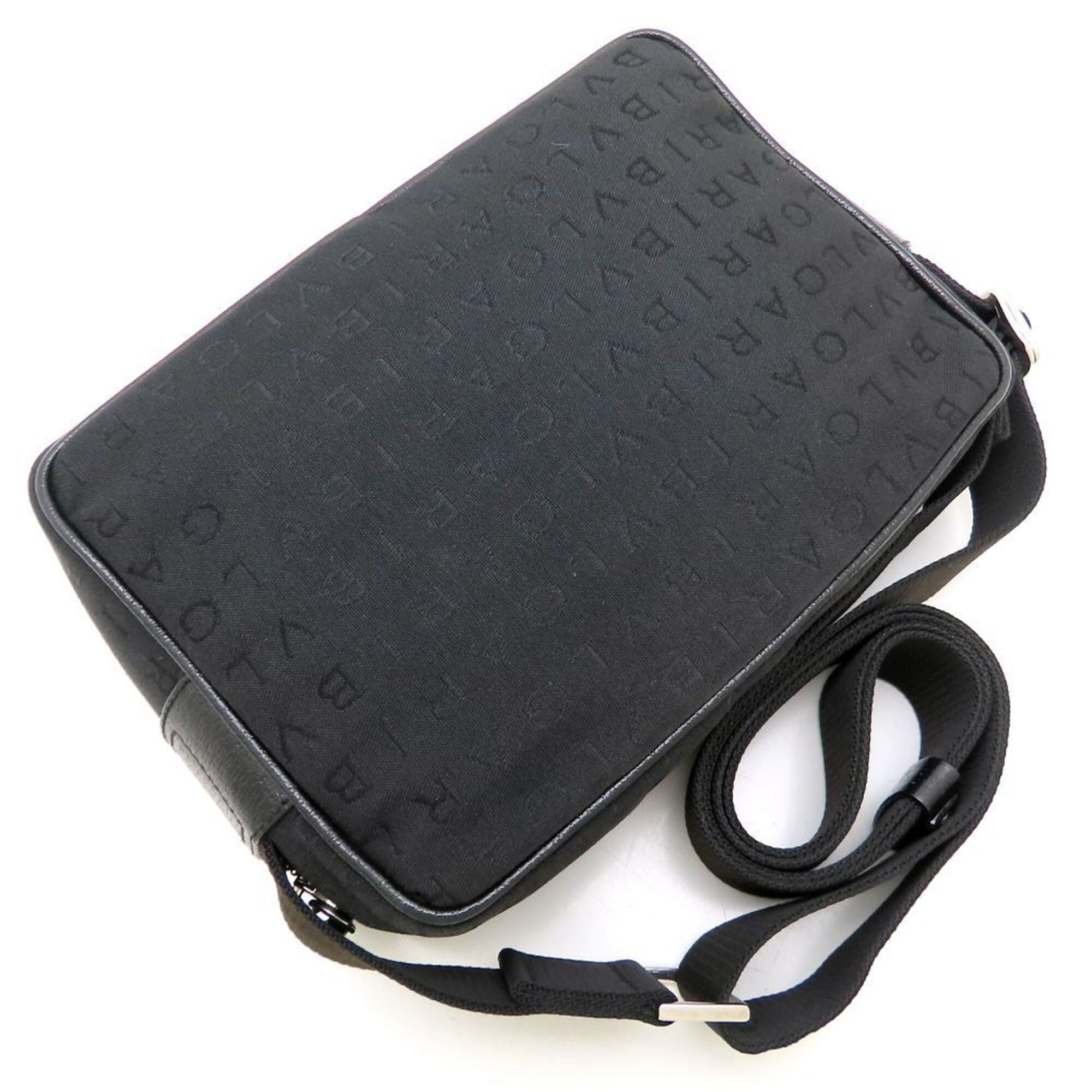 Bvlgari Black Canvas Leather Shoulder Bag (Pre-Owned)