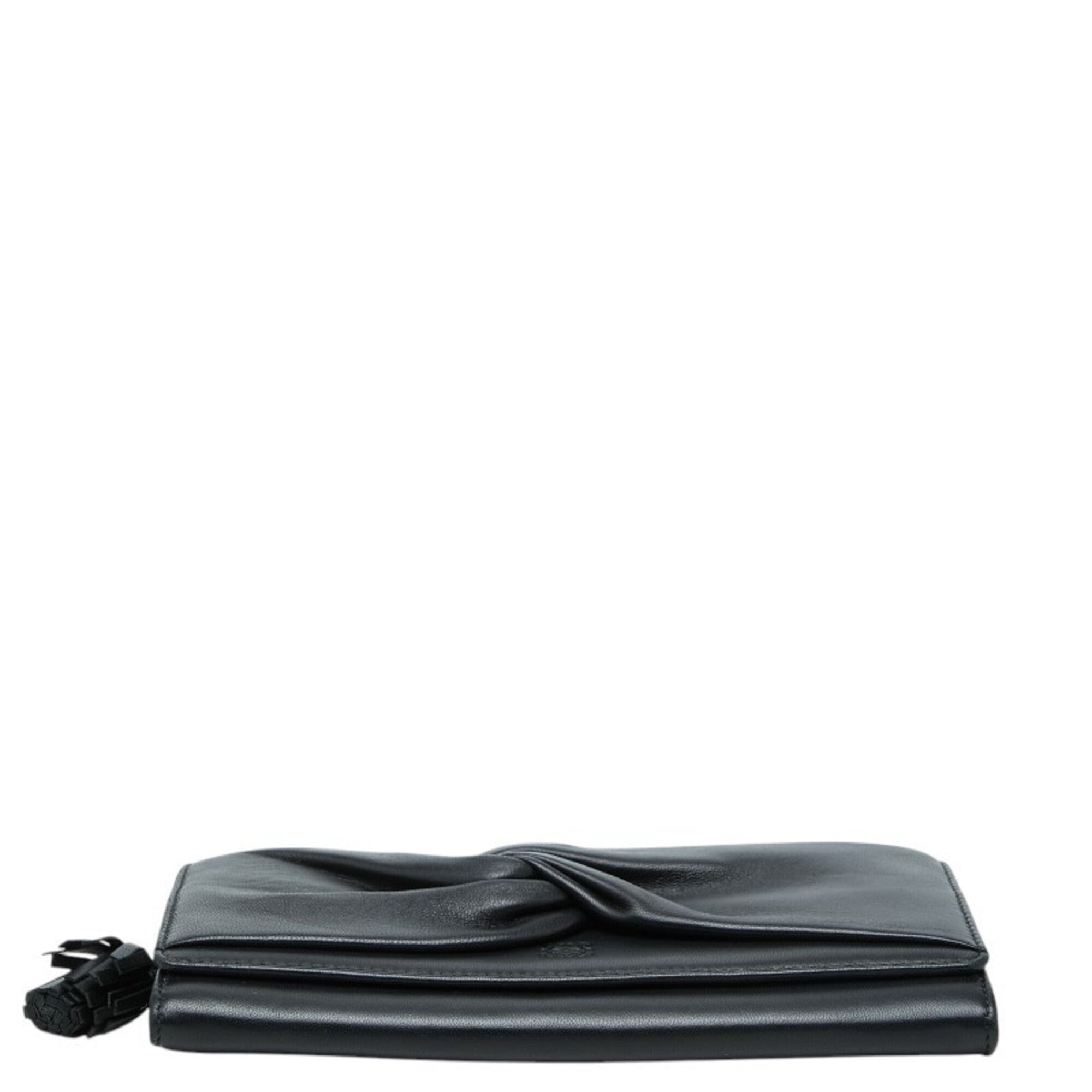 Loewe Black Leather Chain/Shoulder Wallet (Pre-Owned)