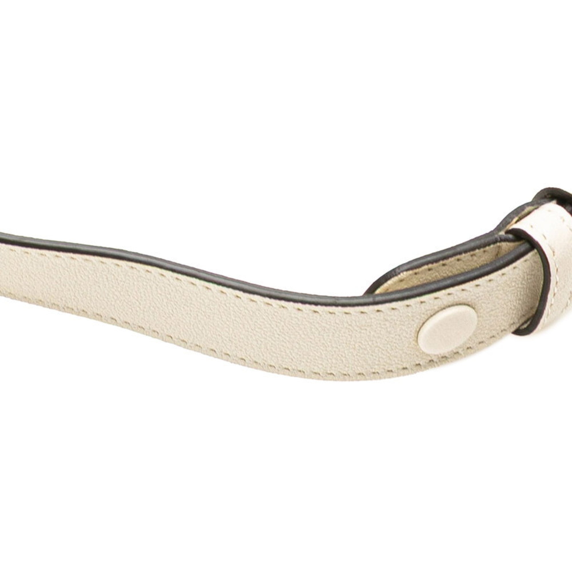 Gucci White Leather Handbag Shoulder Bag (Pre-Owned)
