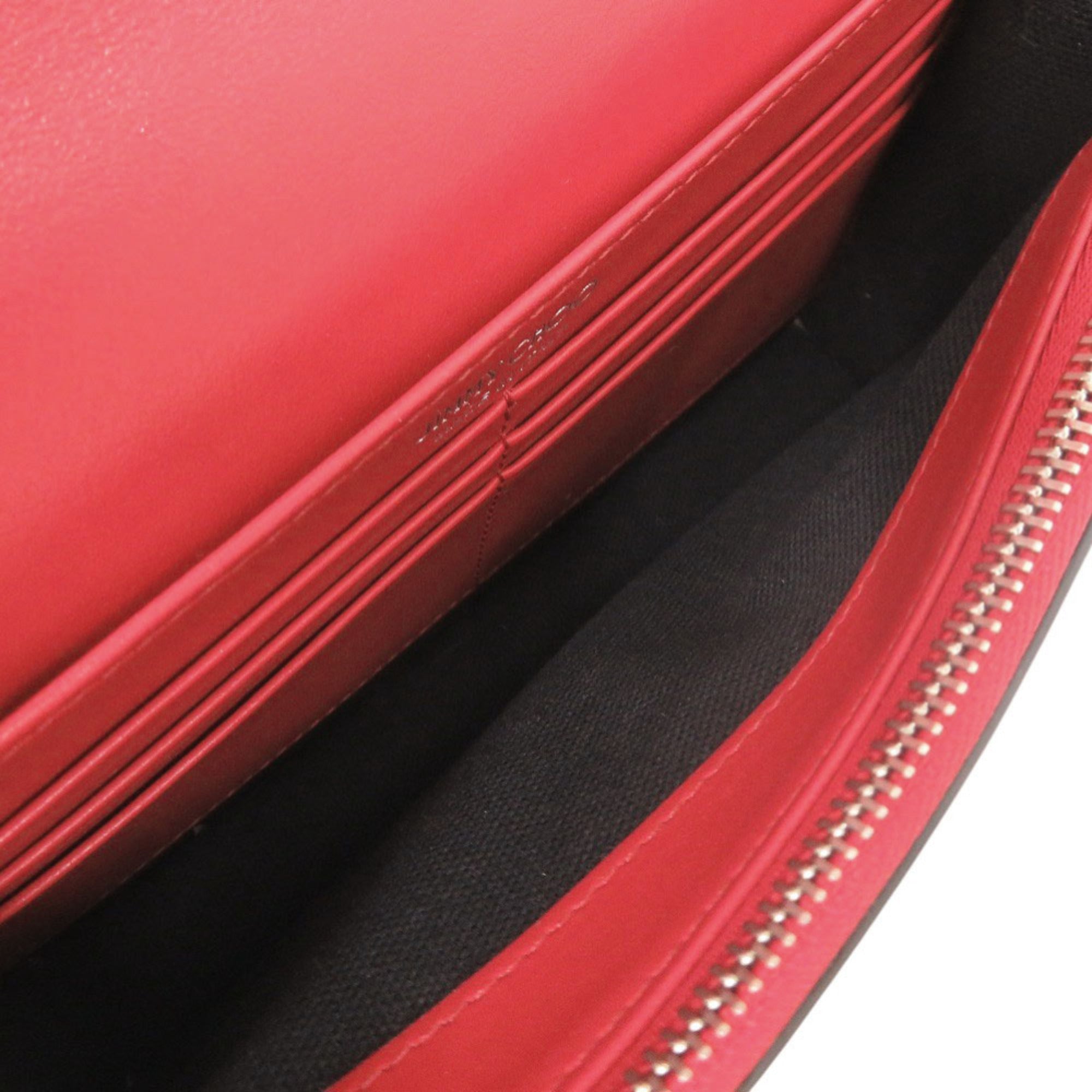 Jimmy Choo Red Color Leather Shoulder Bag (Pre-Owned)