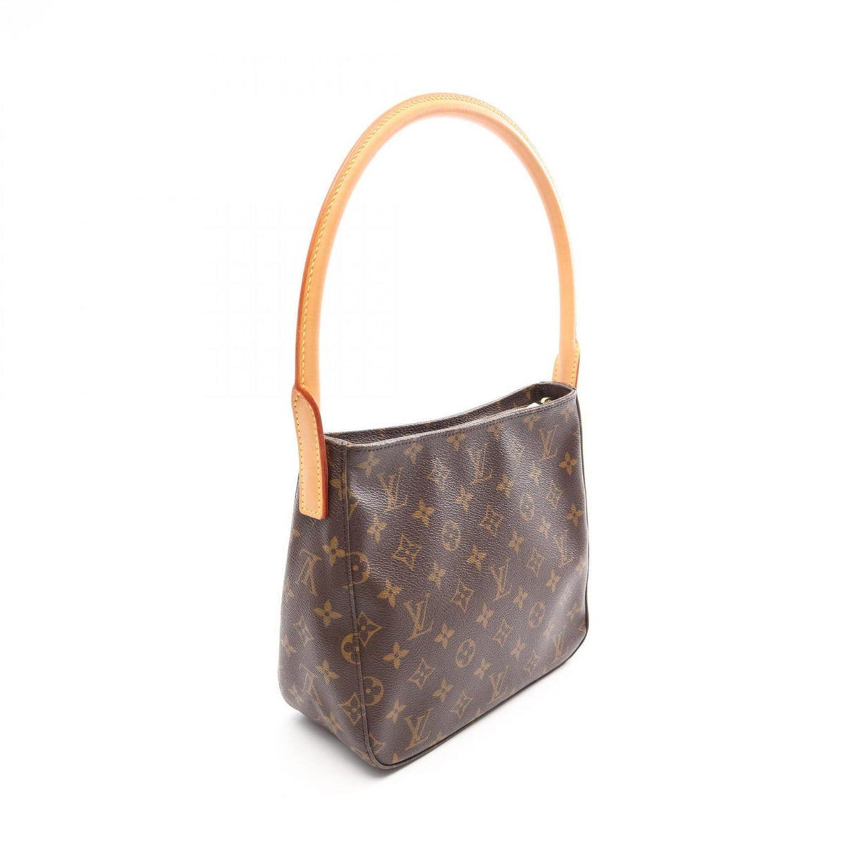 Louis Vuitton Brown Coated Canvas Leather Handbag Shoulder Bag (Pre-Owned)