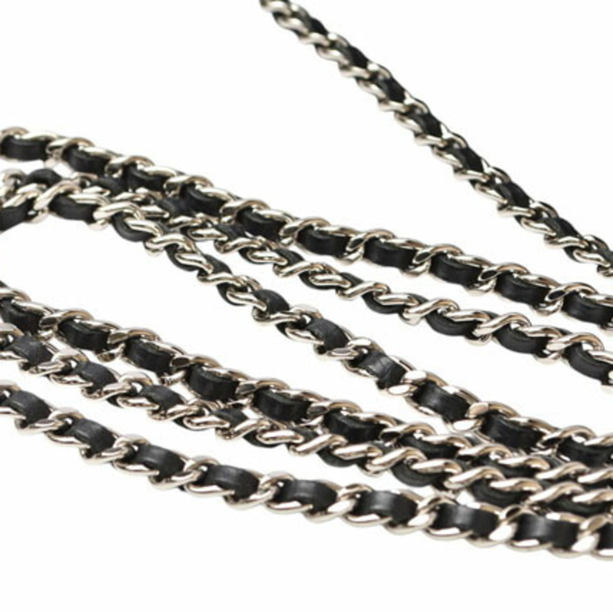 Chanel Black Leather Chain/Shoulder Wallet (Pre-Owned)