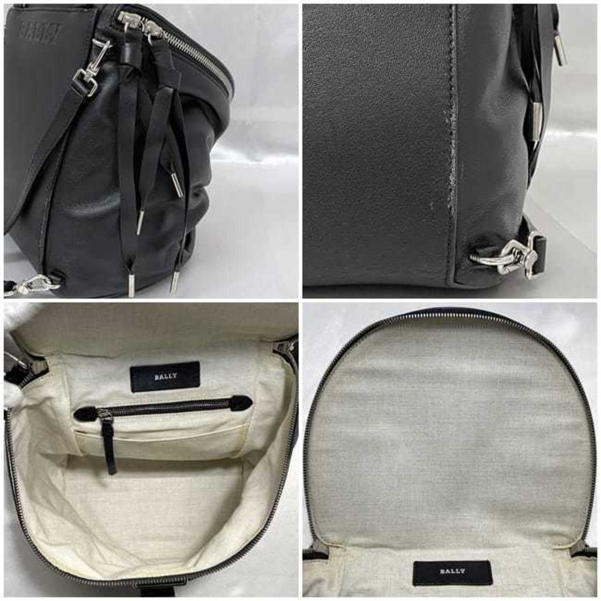 Bally Black Leather Backpack (Pre-Owned)
