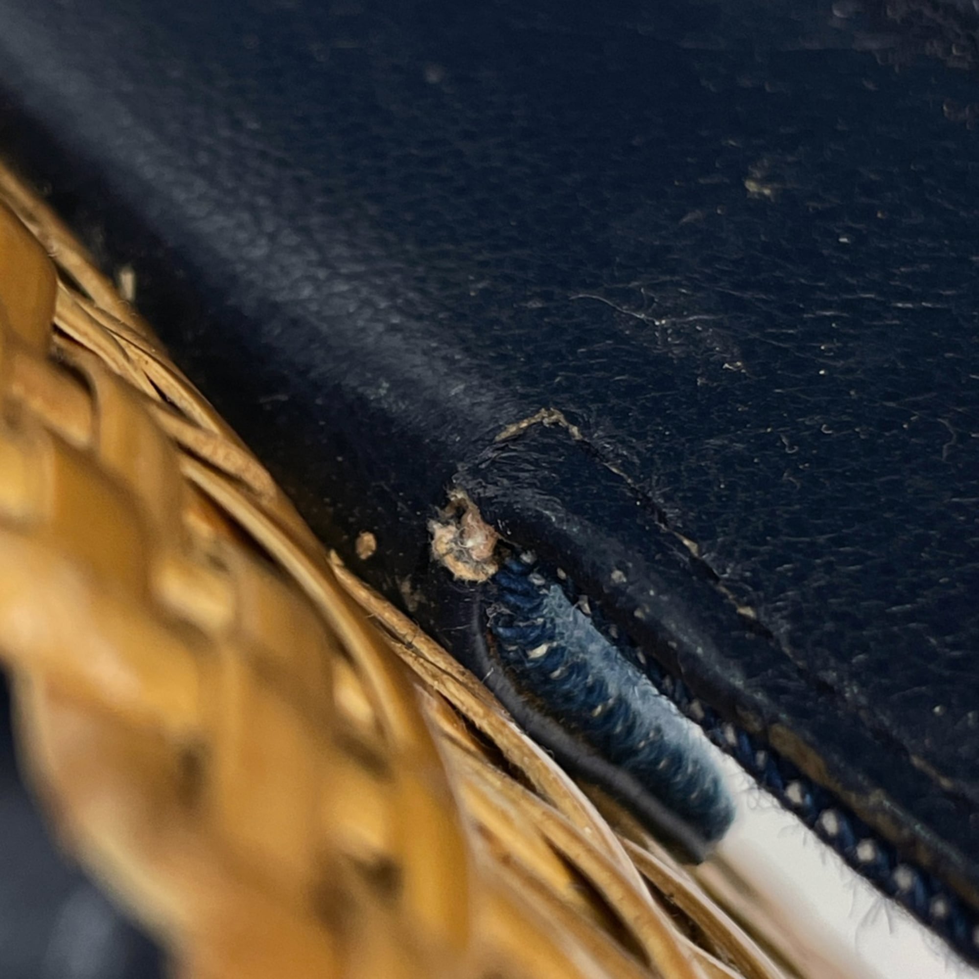 Chanel Blue Brown Denim Wisteria Vine Shoulder Bag (Pre-Owned)
