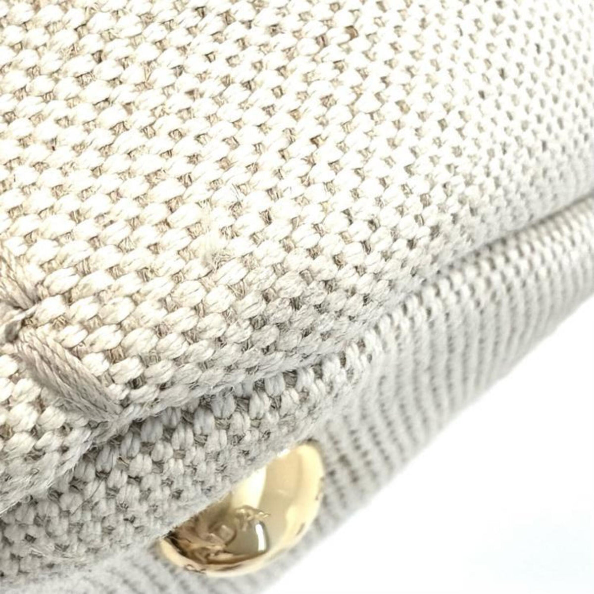 Prada Brown Canvas Handbag Shoulder Bag (Pre-Owned)