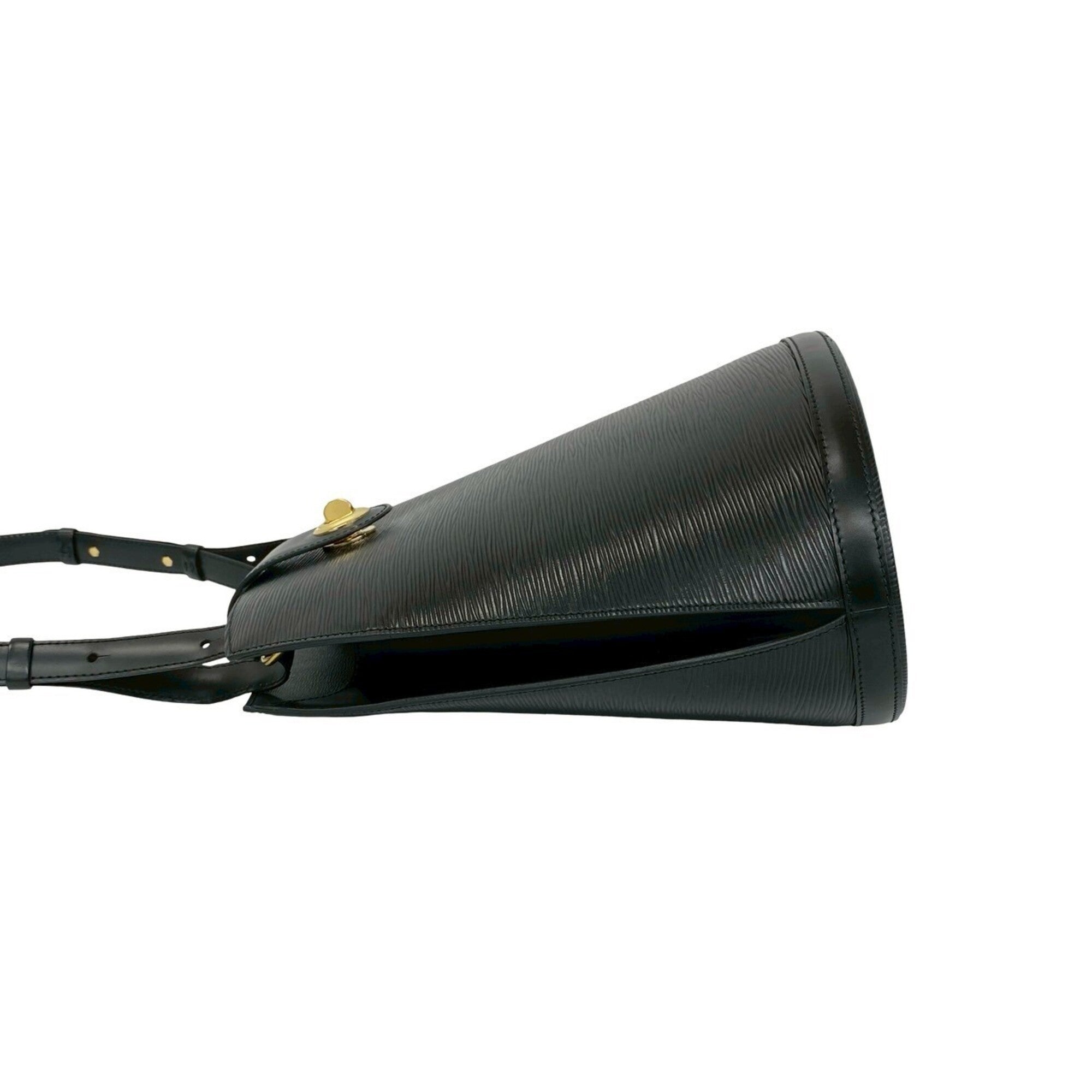 Louis Vuitton Black Leather Shoulder Bag (Pre-Owned)