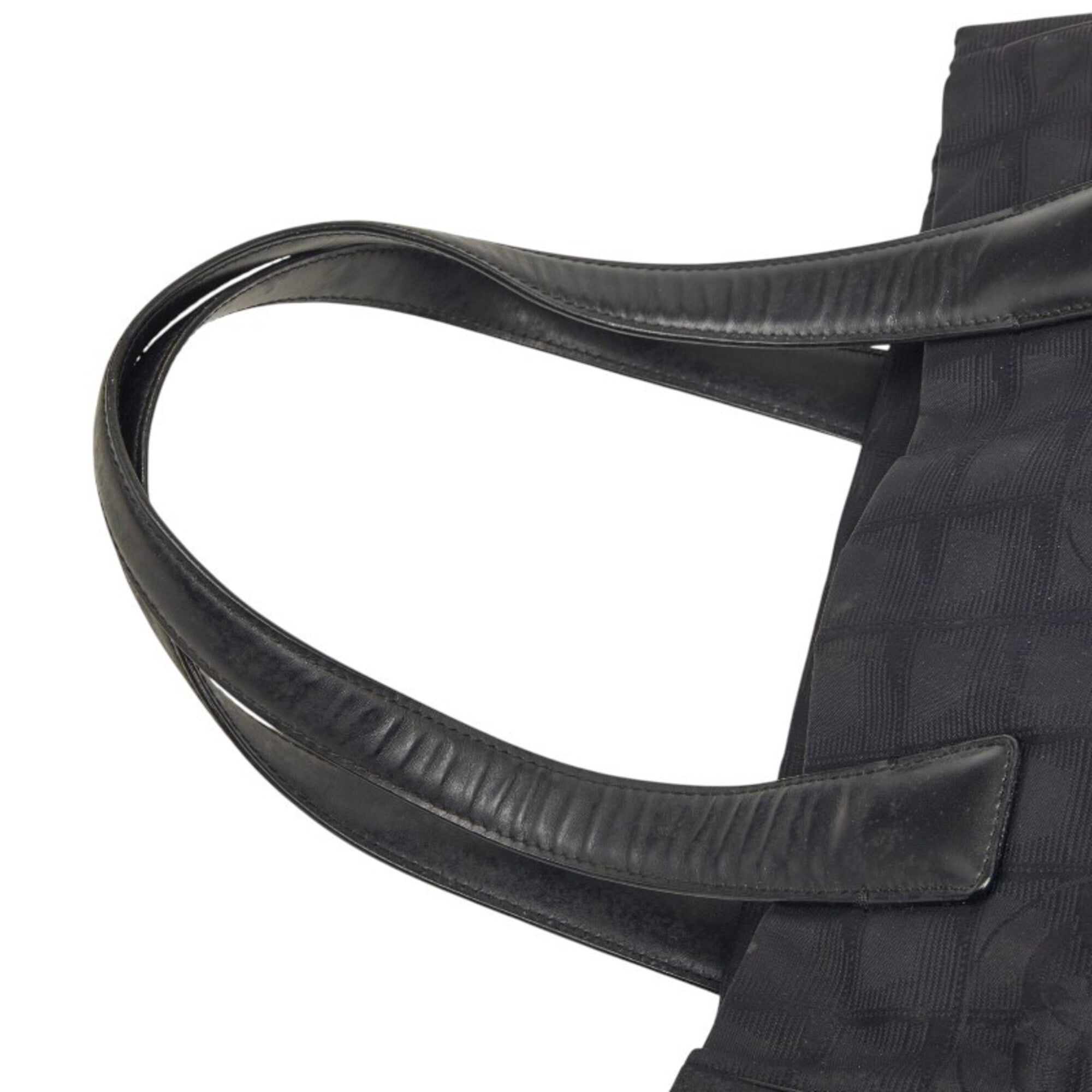 Chanel Black Nylon Leather Handbag (Pre-Owned)