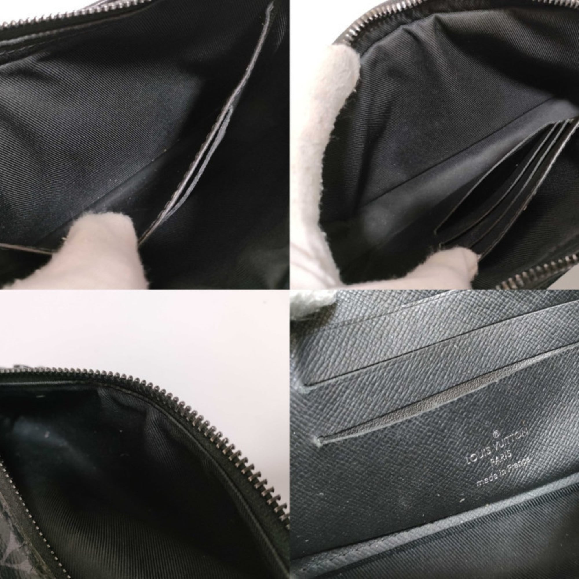 Louis Vuitton Monogram Eclipse Black Gray Pvc Leather Clutch Bag Handbag Pochette (Pre-Owned)