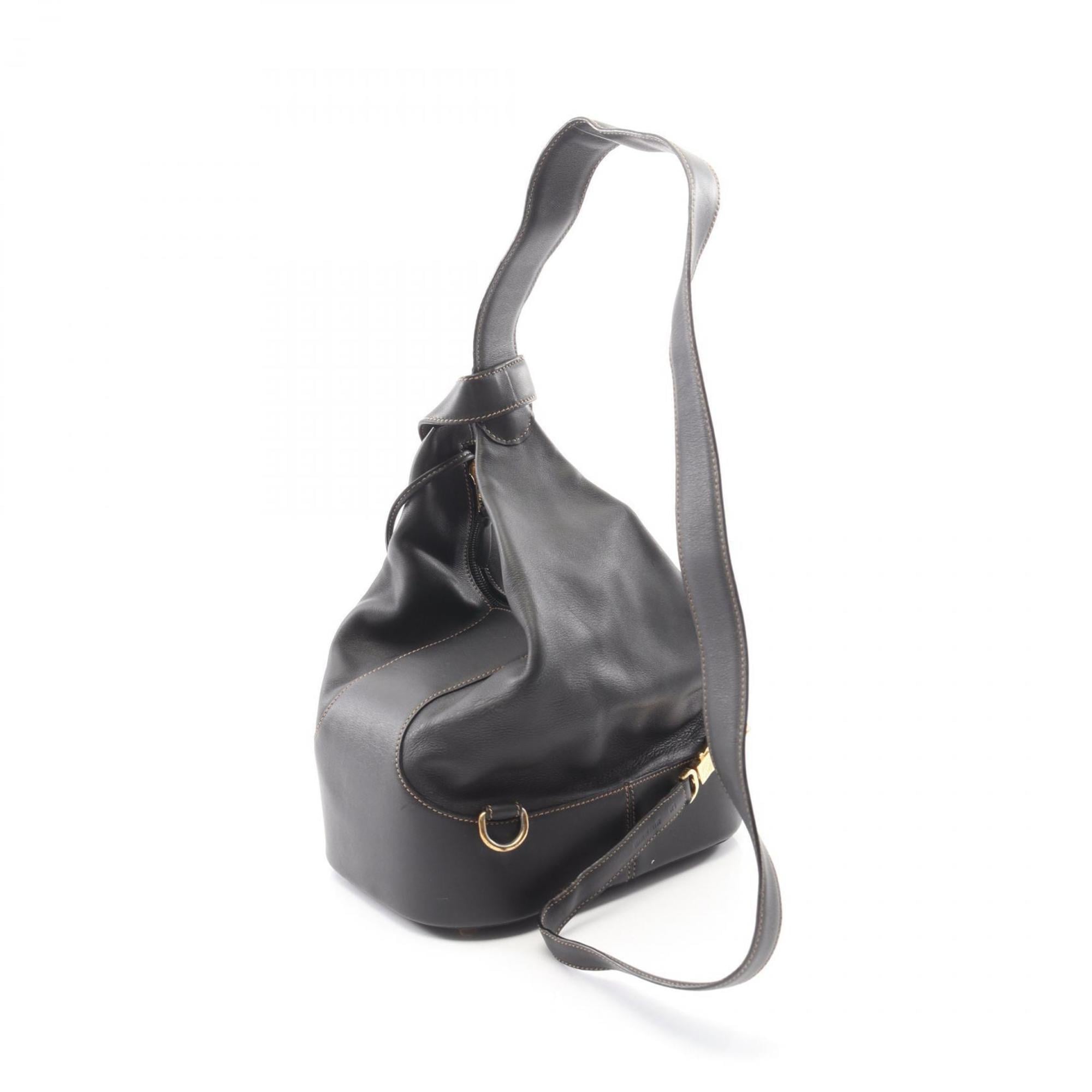 Loewe Black Leather Handbag Shoulder Bag (Pre-Owned)