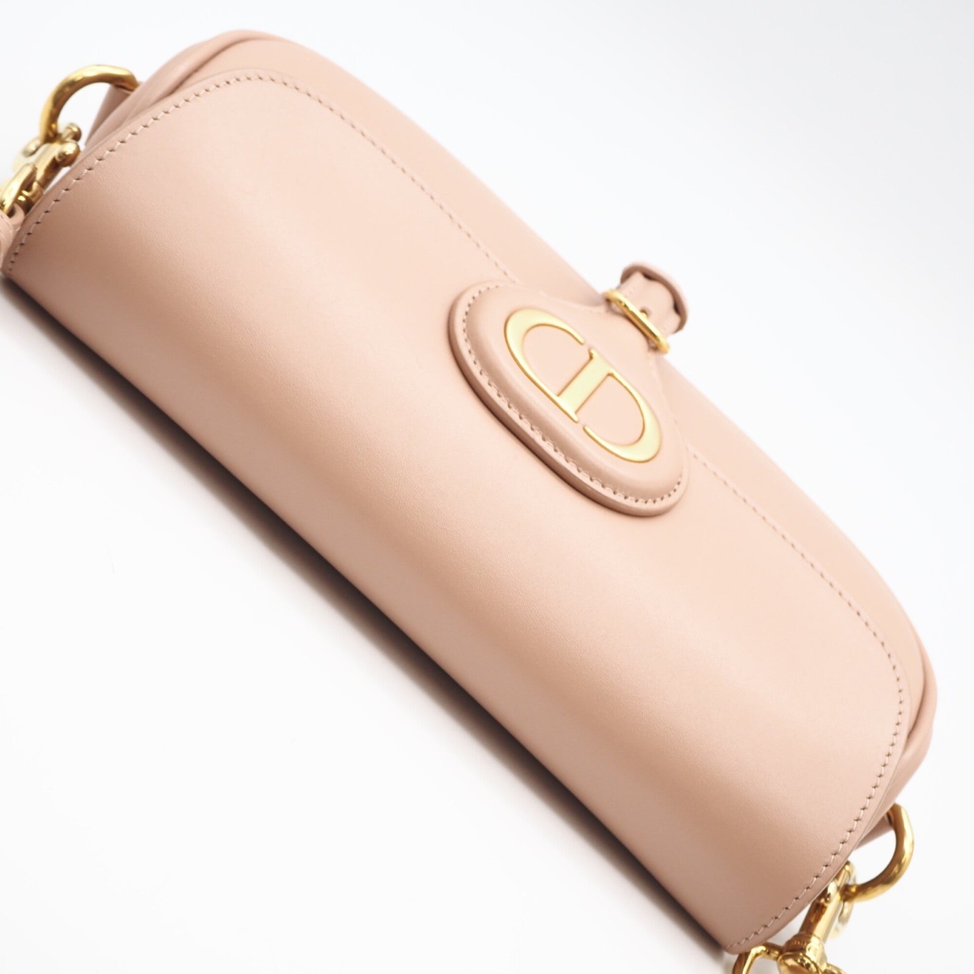 Christian Dior Pink Beige Leather Shoulder Bag (Pre-Owned)