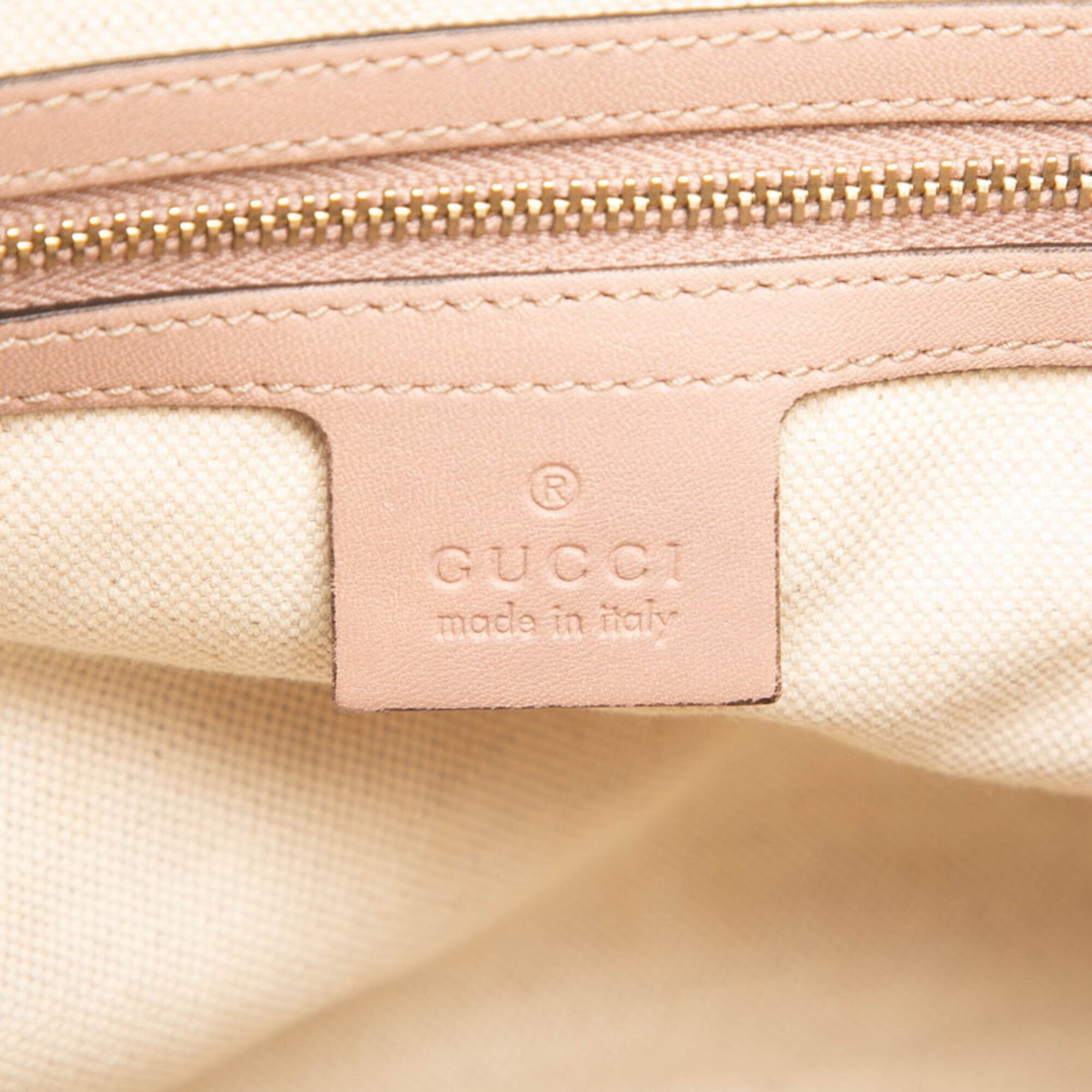 Gucci Pink Leather Handbag Shoulder Bag (Pre-Owned)