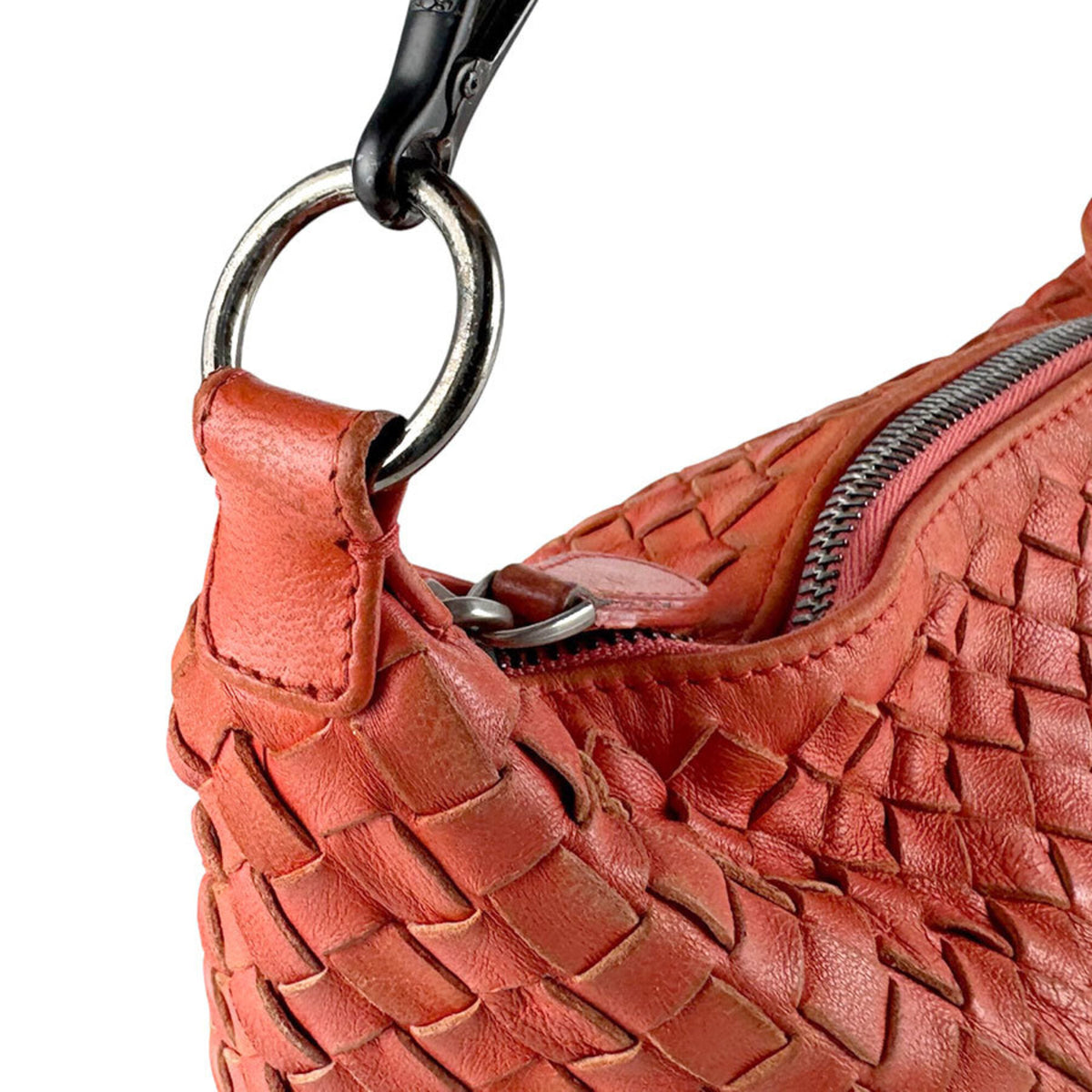 Bottega Veneta Orange Leather Shoulder Bag (Pre-Owned)