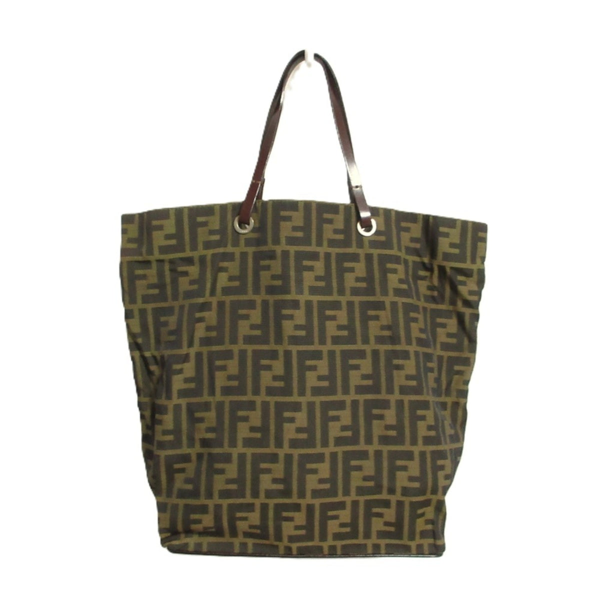 Fendi Zucca Brown Canvas Tote Bag (Pre-Owned)
