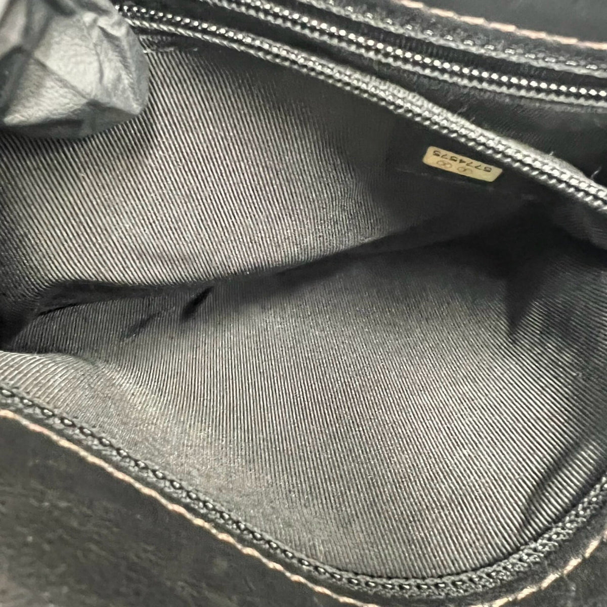 Chanel Black Leather Pochette Shoulder Bag (Pre-Owned)