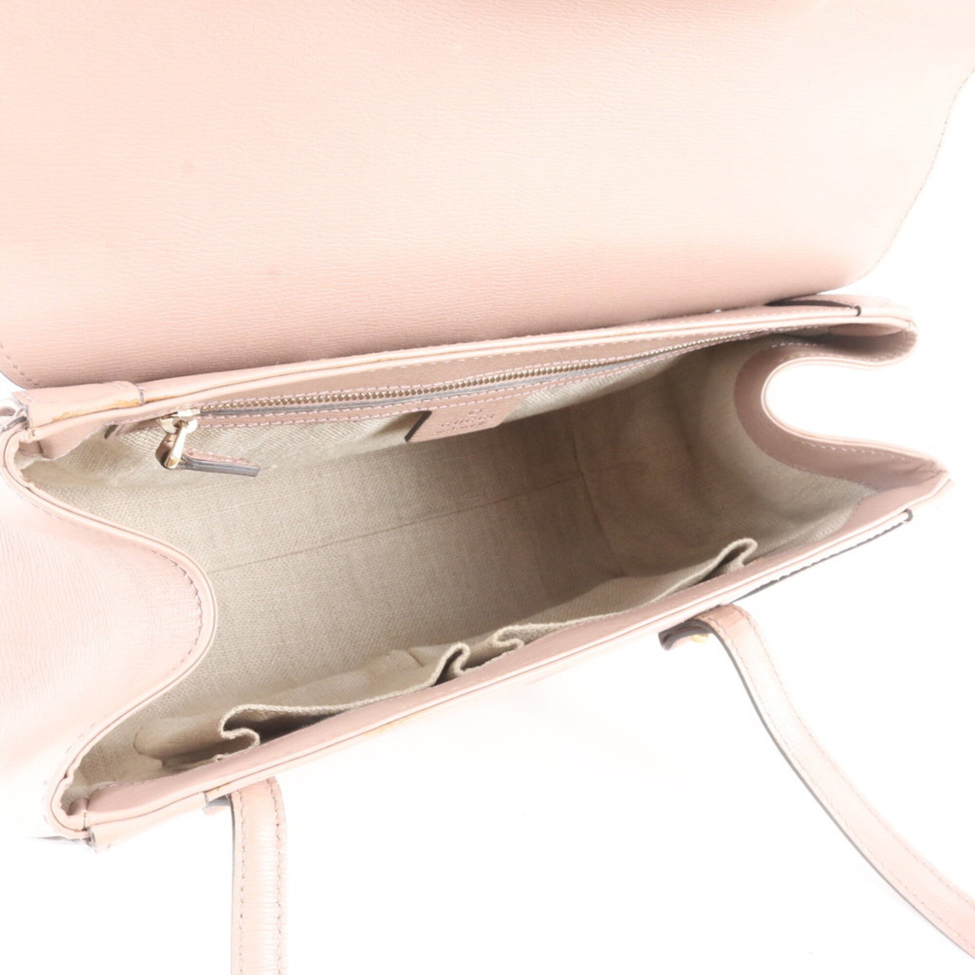 Gucci Pink Leather Handbag Tote Bag (Pre-Owned)