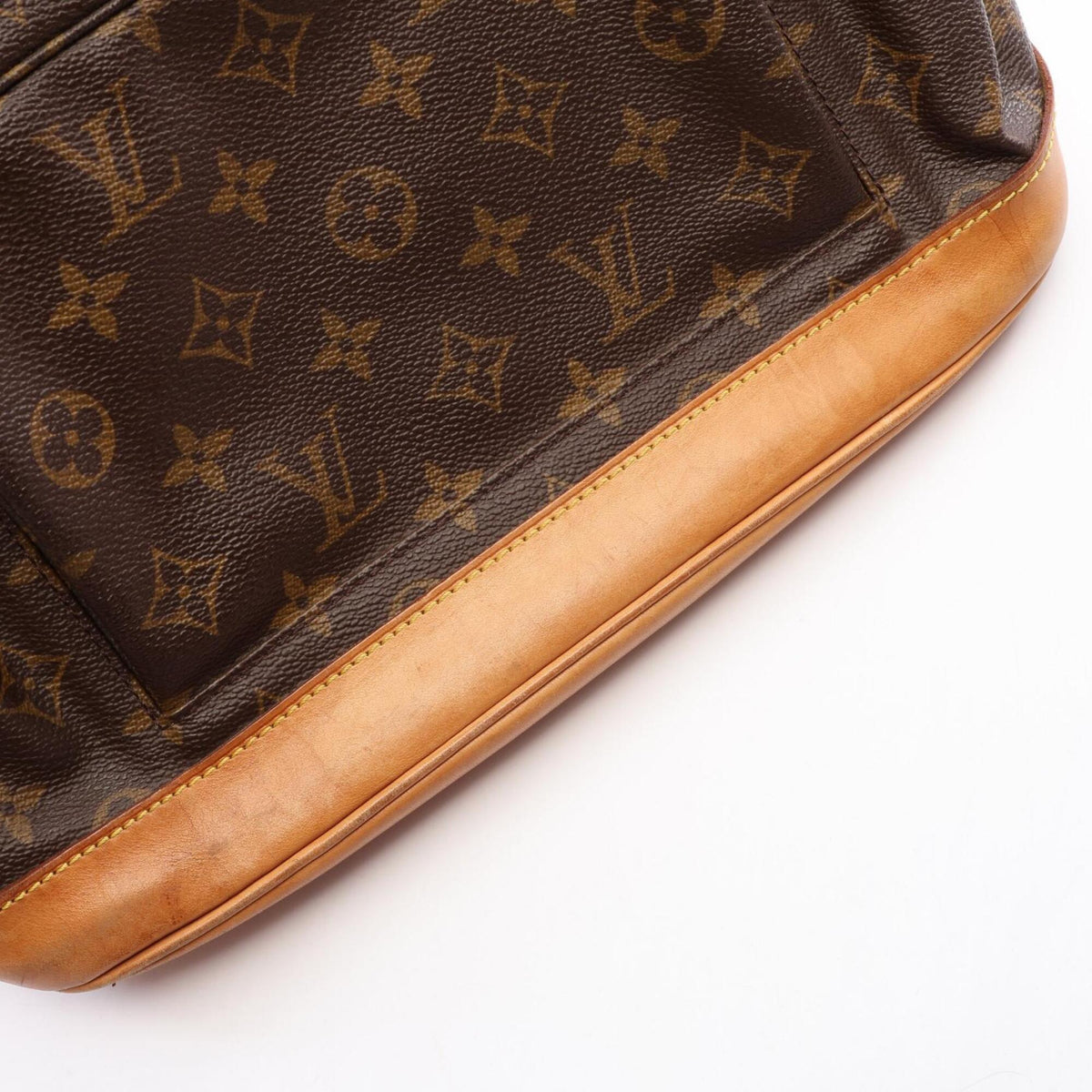 Louis Vuitton Brown Monogram Coated Canvas Leather Backpack (Pre-Owned)