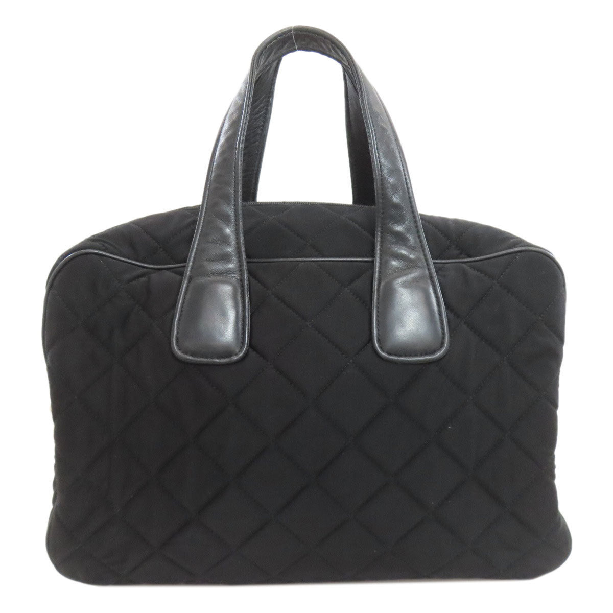 Prada Black Cotton Canvas Handbag (Pre-Owned)