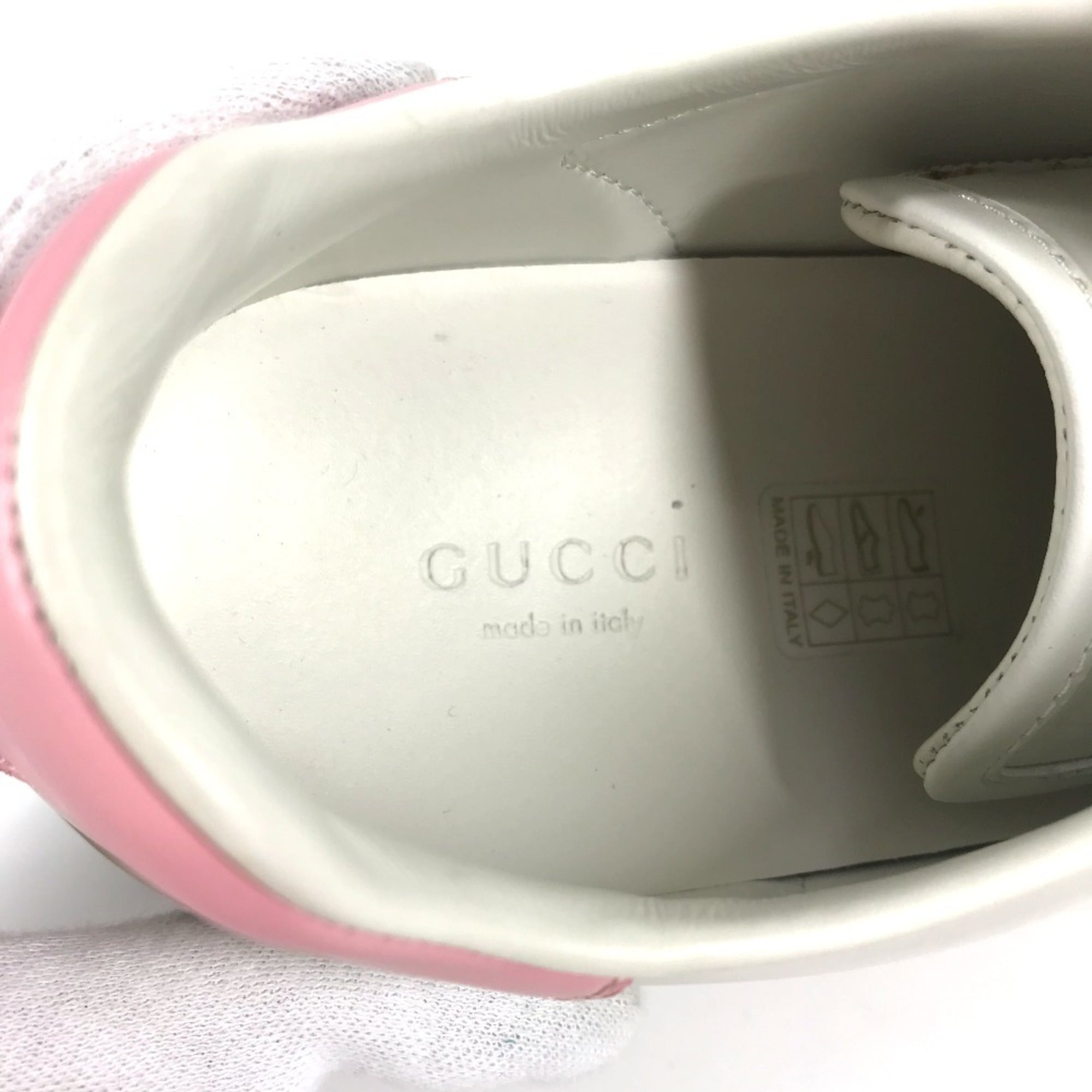 Gucci Pink White Sneakers (Pre-Owned)