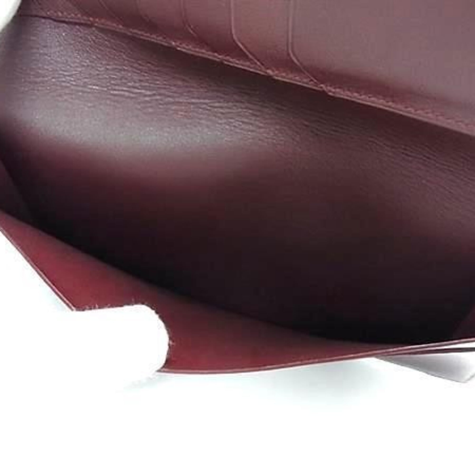 Cartier Cabochon Black Leather Long Wallet (Bi-Fold) (Pre-Owned)