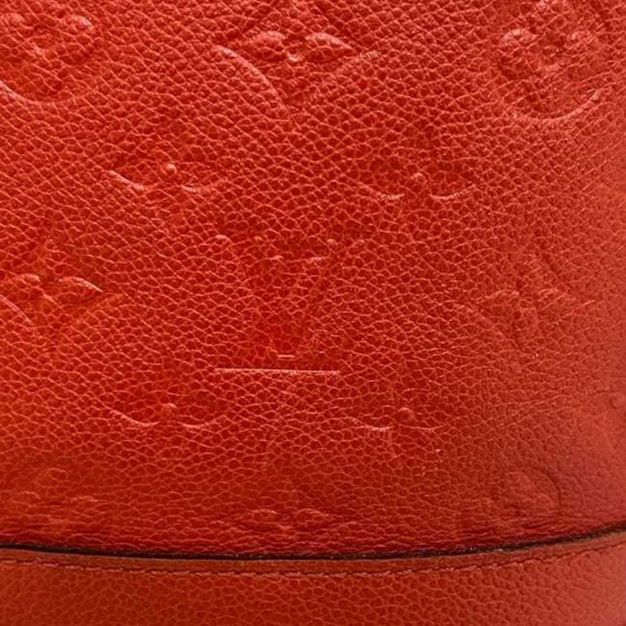 Louis Vuitton Monogram Empreinte Auriane Red Color Leather Tote Bag (Pre-Owned)