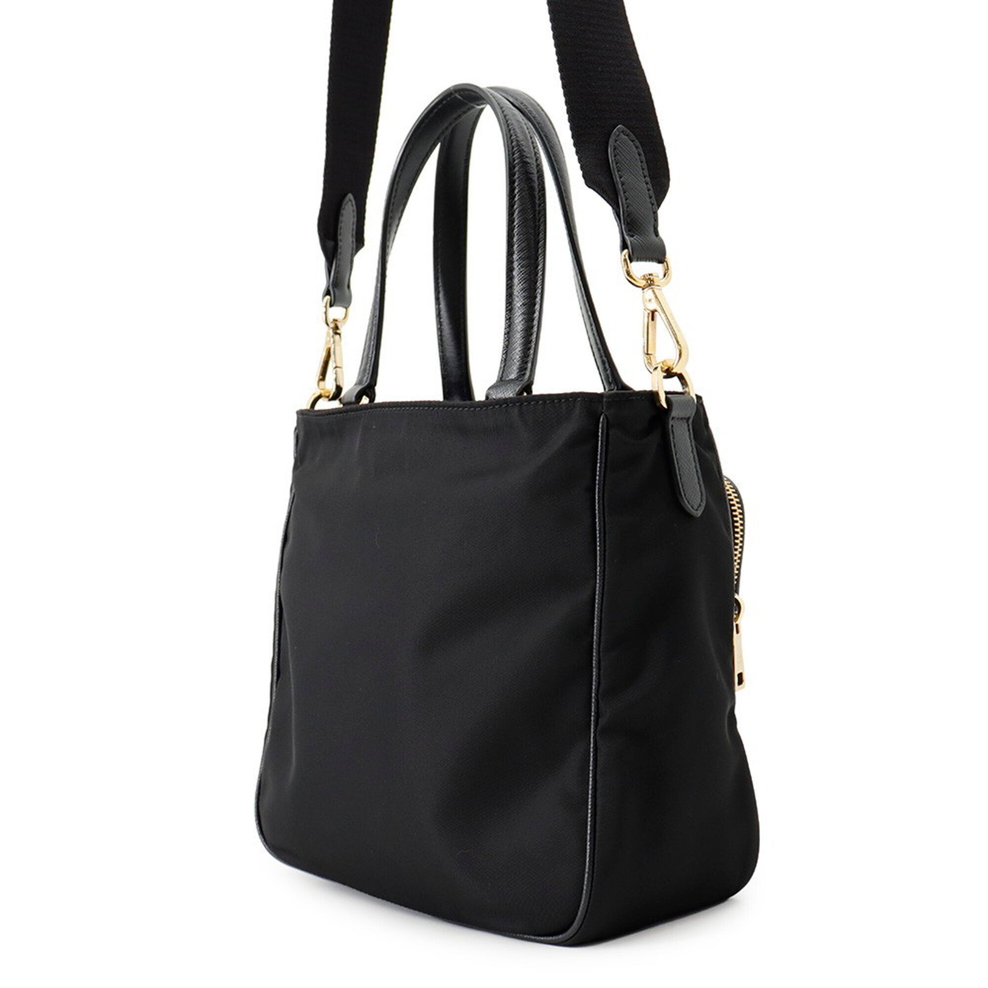 Prada Black Nylon Handbag Shoulder Bag (Pre-Owned)