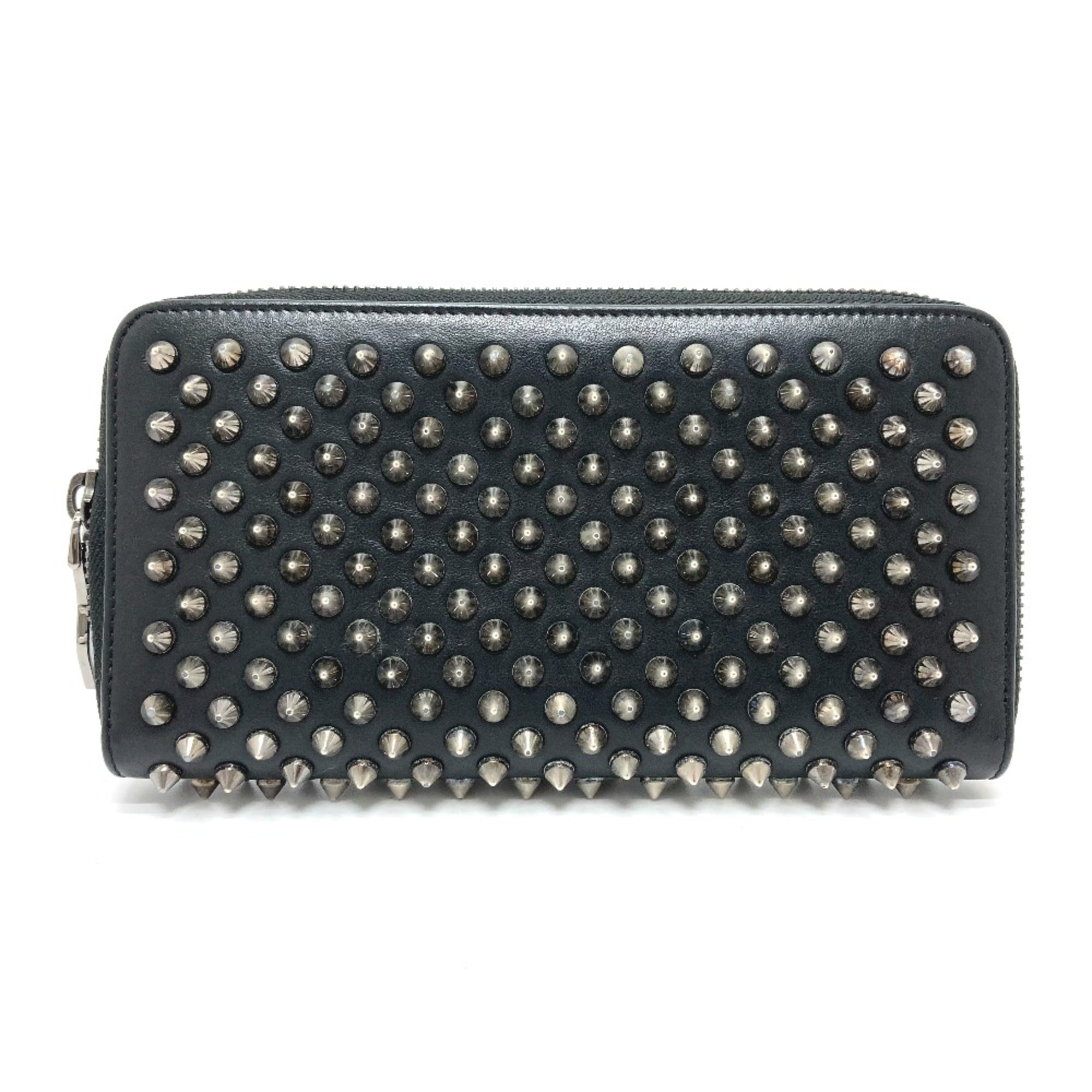 Christian Louboutin Black Leather Long Wallet (Bi-Fold) (Pre-Owned)