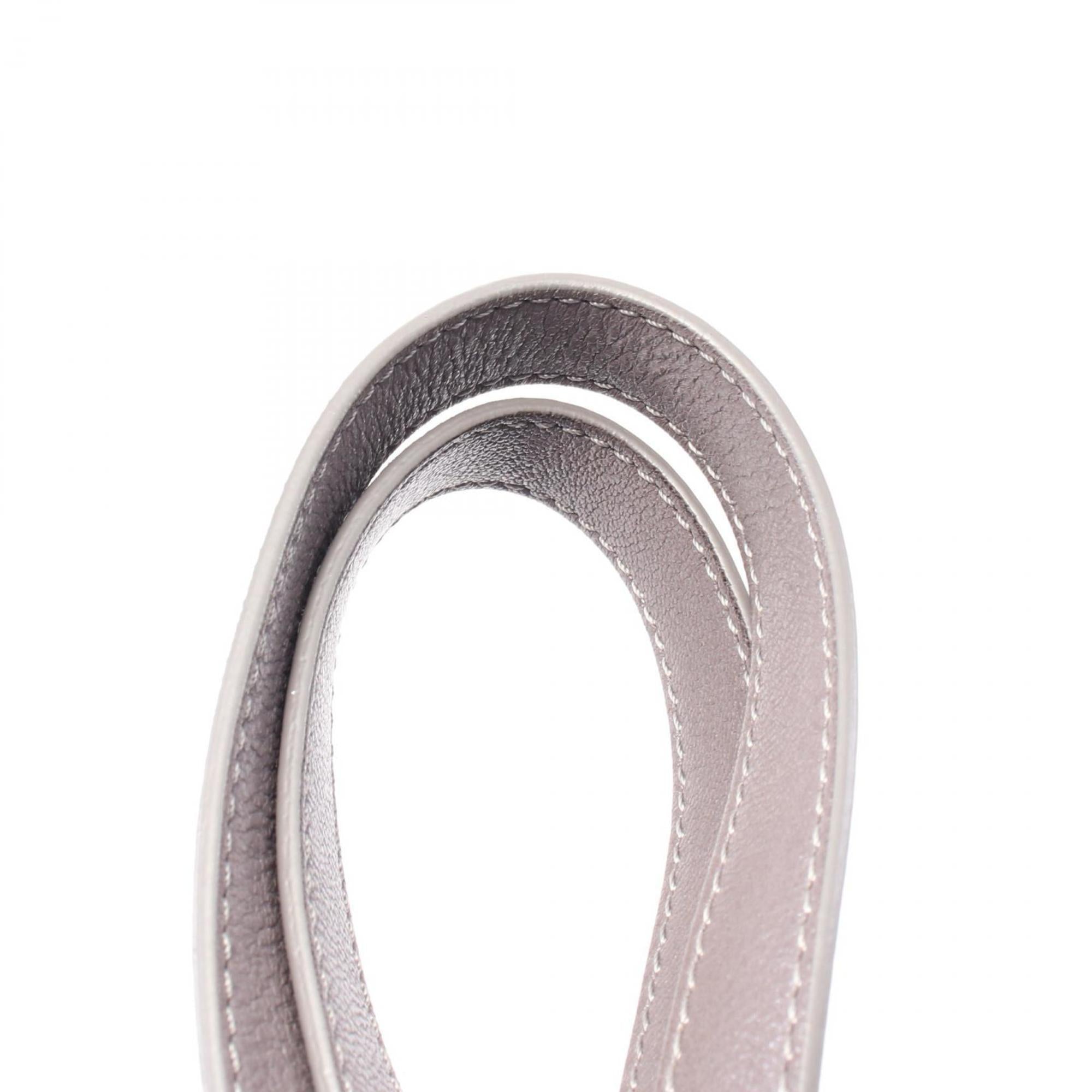 Jimmy Choo Gray Leather Tote Bag (Pre-Owned)