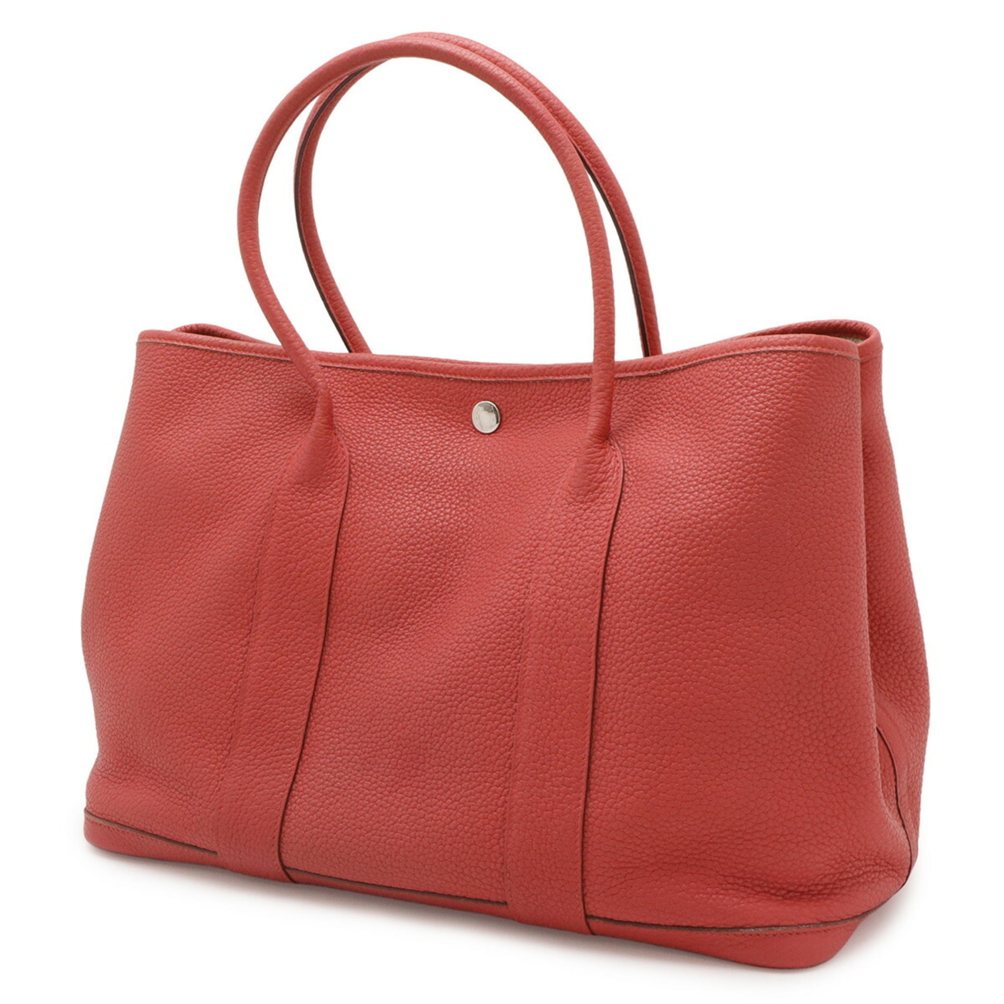 Hermes Garden Rose Azalee Negonda Leather Handbag Tote Bag (Pre-Owned)