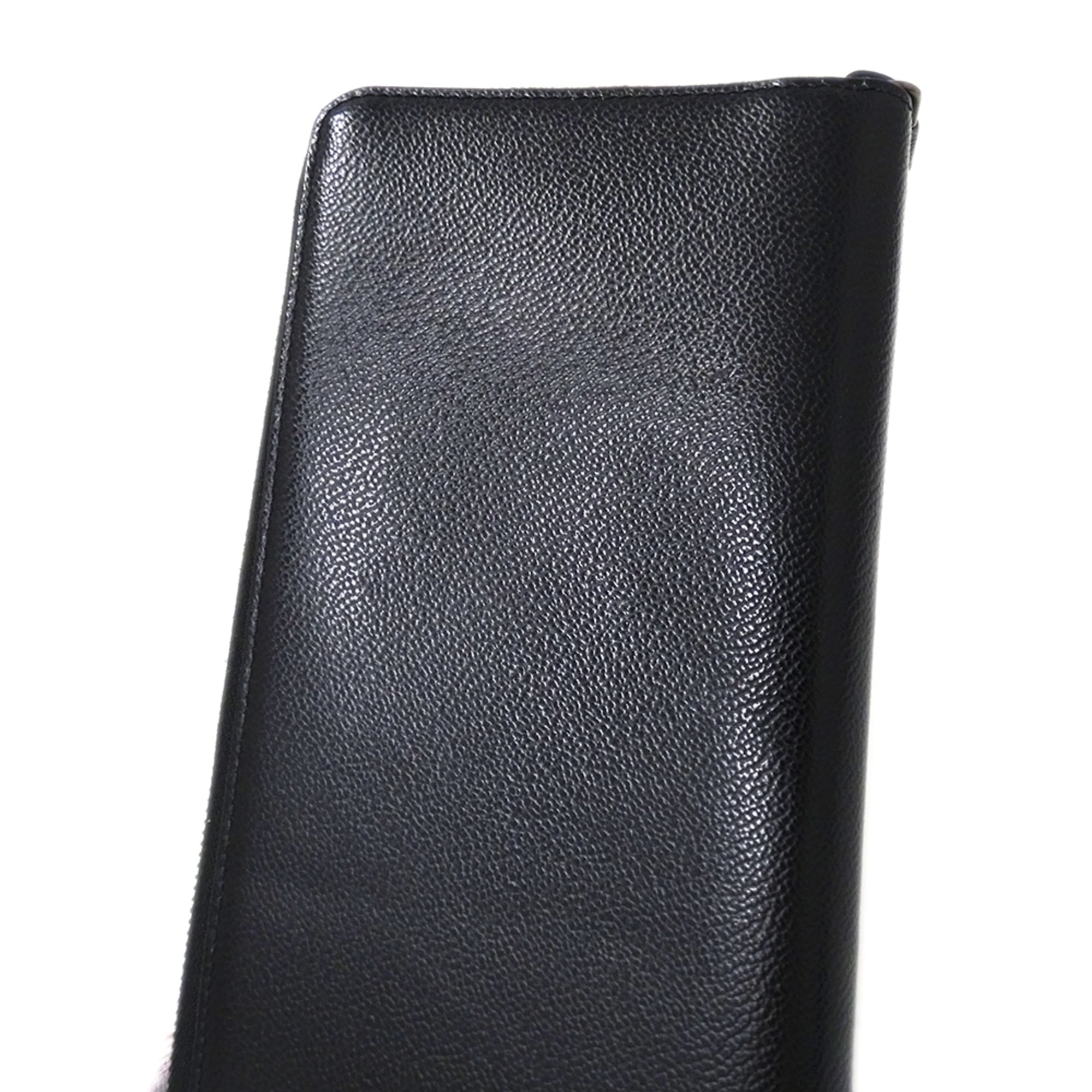 Prada Black Leather Long Bill Wallet (Bi-Fold) (Pre-Owned)