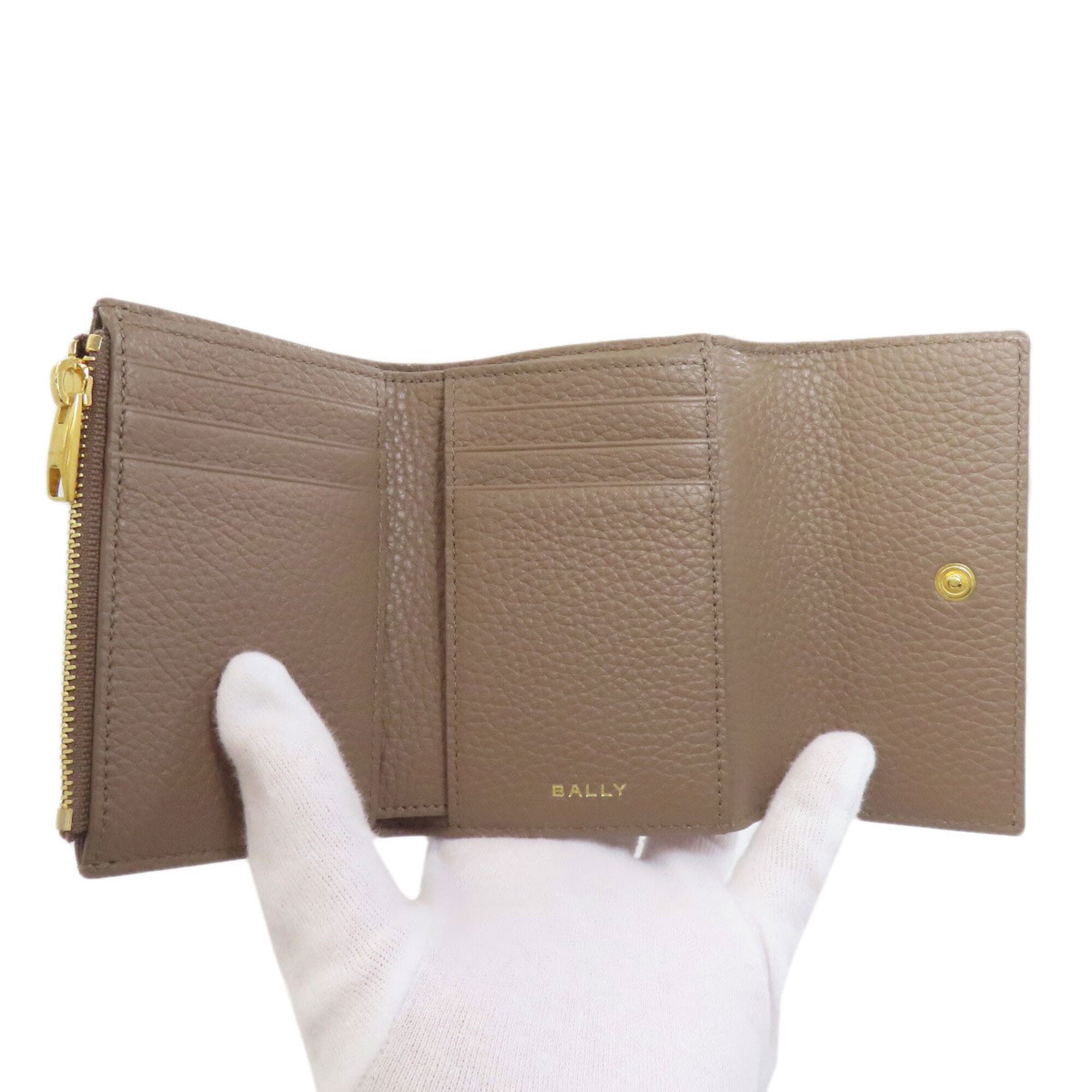 Bally Grayish Leather Wallet (Bi-Fold) (Pre-Owned)