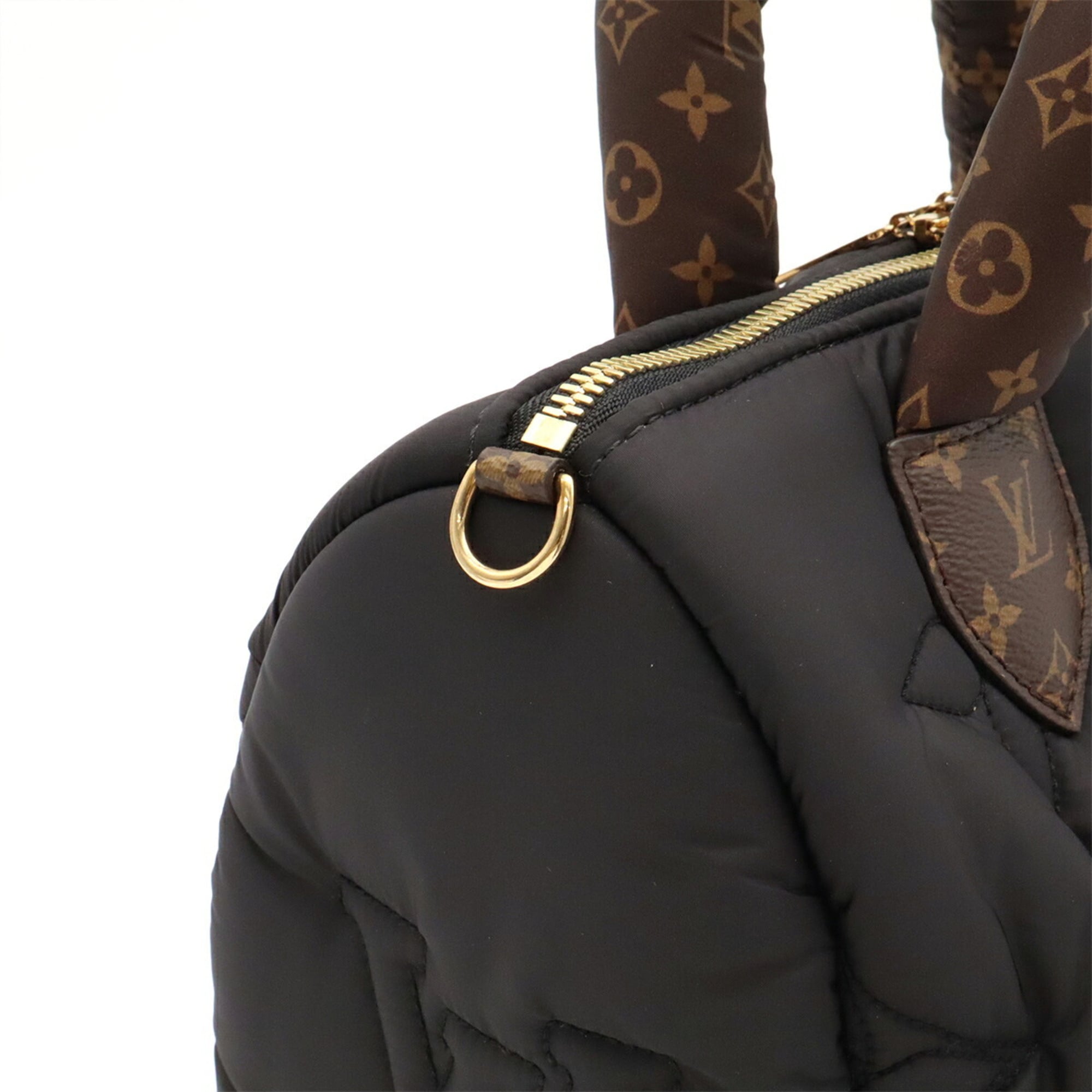 Louis Vuitton Black Nylon Monogram Canvas Handbag Shoulder Bag (Pre-Owned)