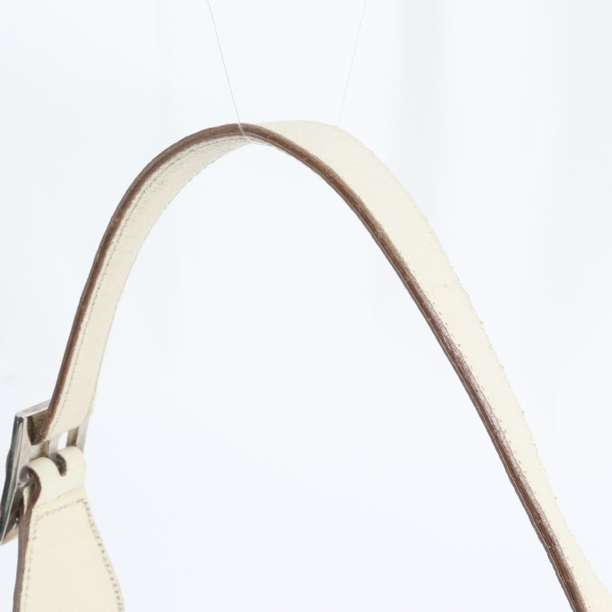 Gucci Beige Leather Canvas Handbag Shoulder Bag Tote Bag (Pre-Owned)