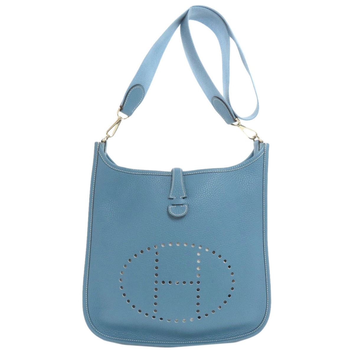 Hermes Evelyne Blue Jean Shoulder Bag (Pre-Owned)