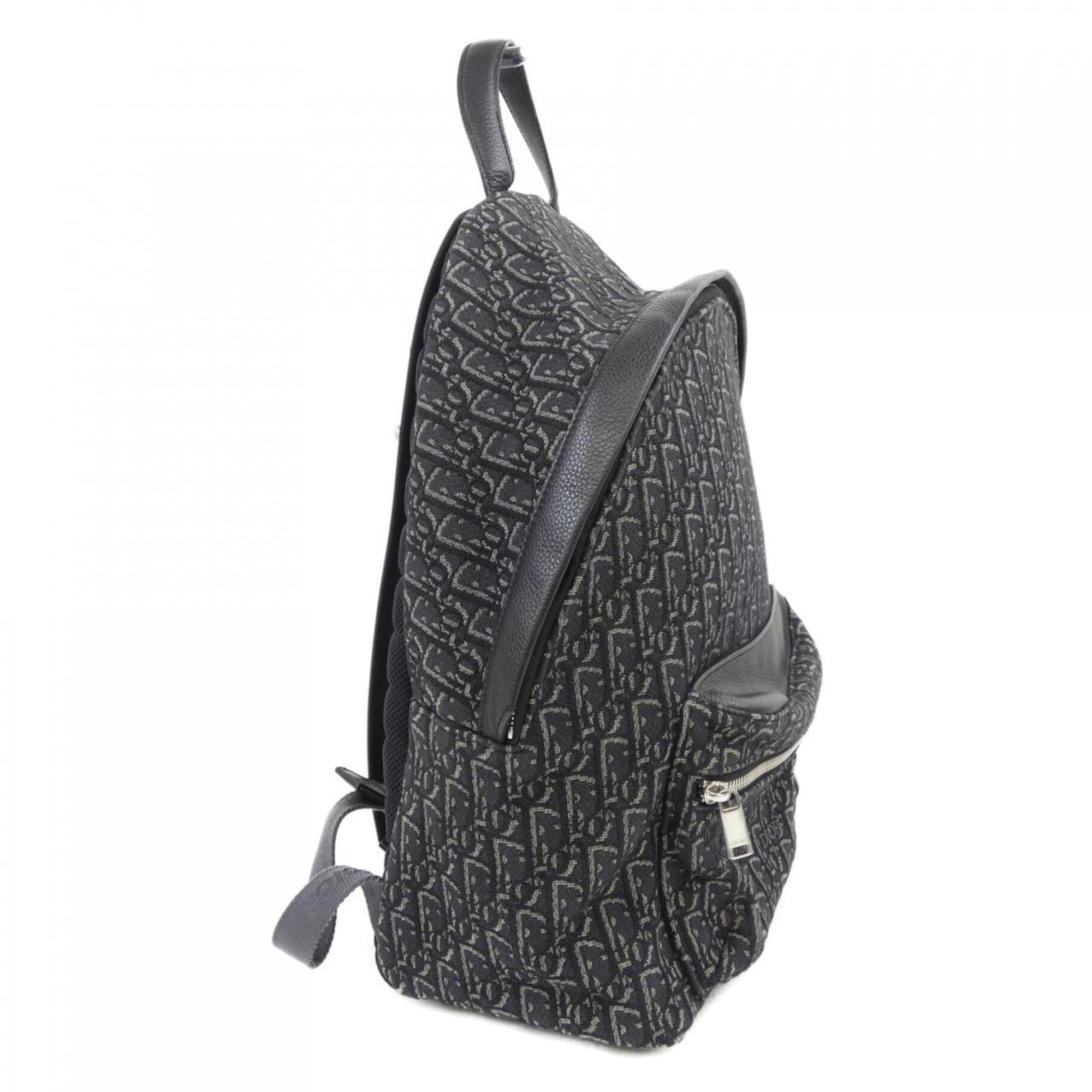 Christian Dior Black Gray Backpack Handbag (Pre-Owned)