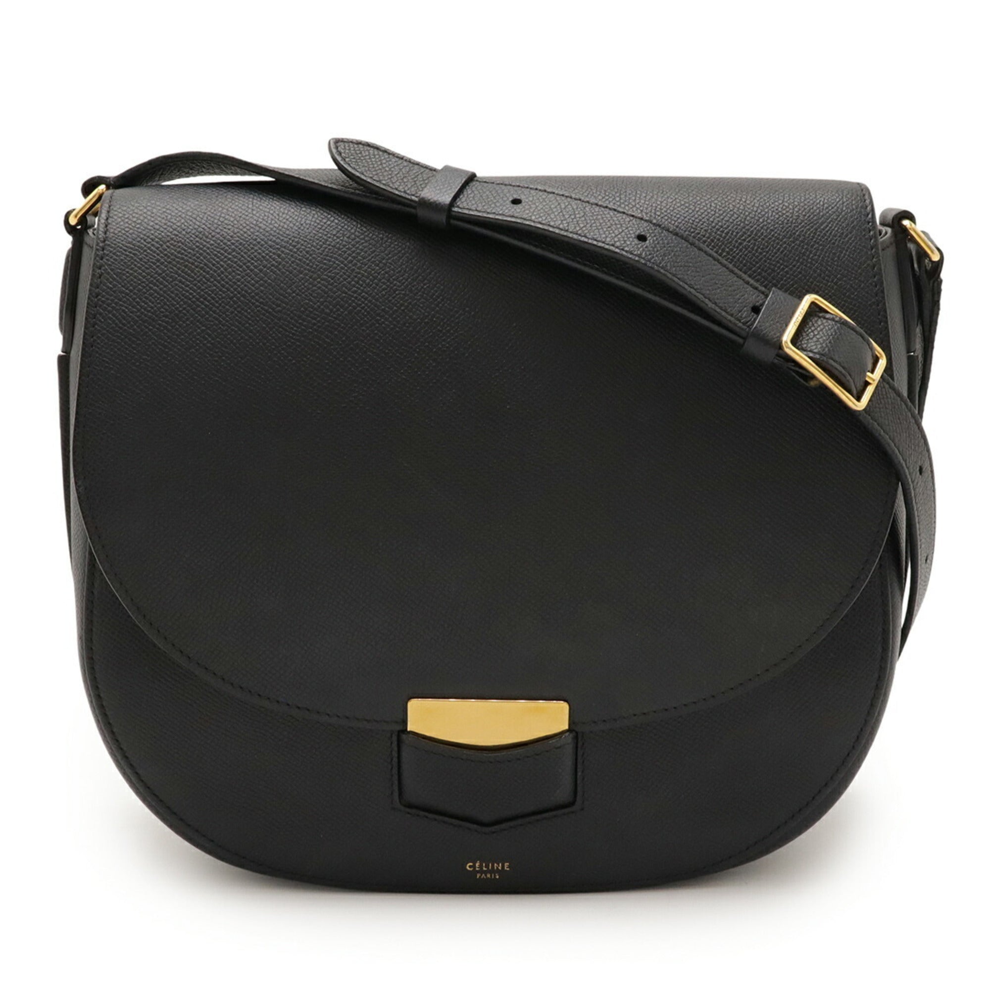Celine Black Leather Shoulder Bag (Pre-Owned)