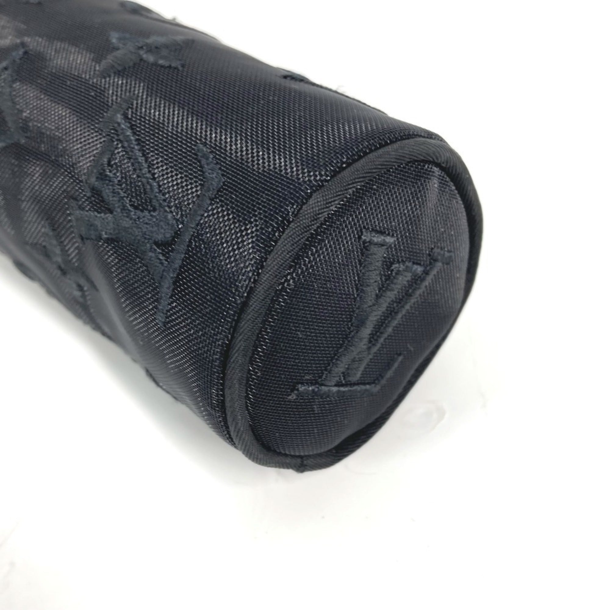 Louis Vuitton Black Monogram Cotton Polyester Pouch (Pre-Owned)