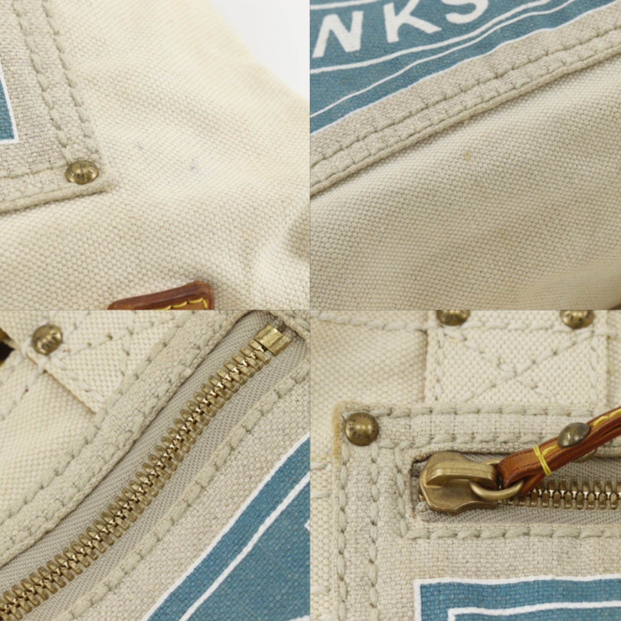 Louis Vuitton Beige Canvas Tote Bag (Pre-Owned)
