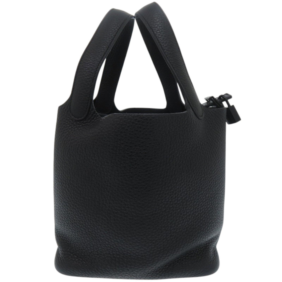 Hermes Black Taurillon Clemence Leather Handbag (Pre-Owned)