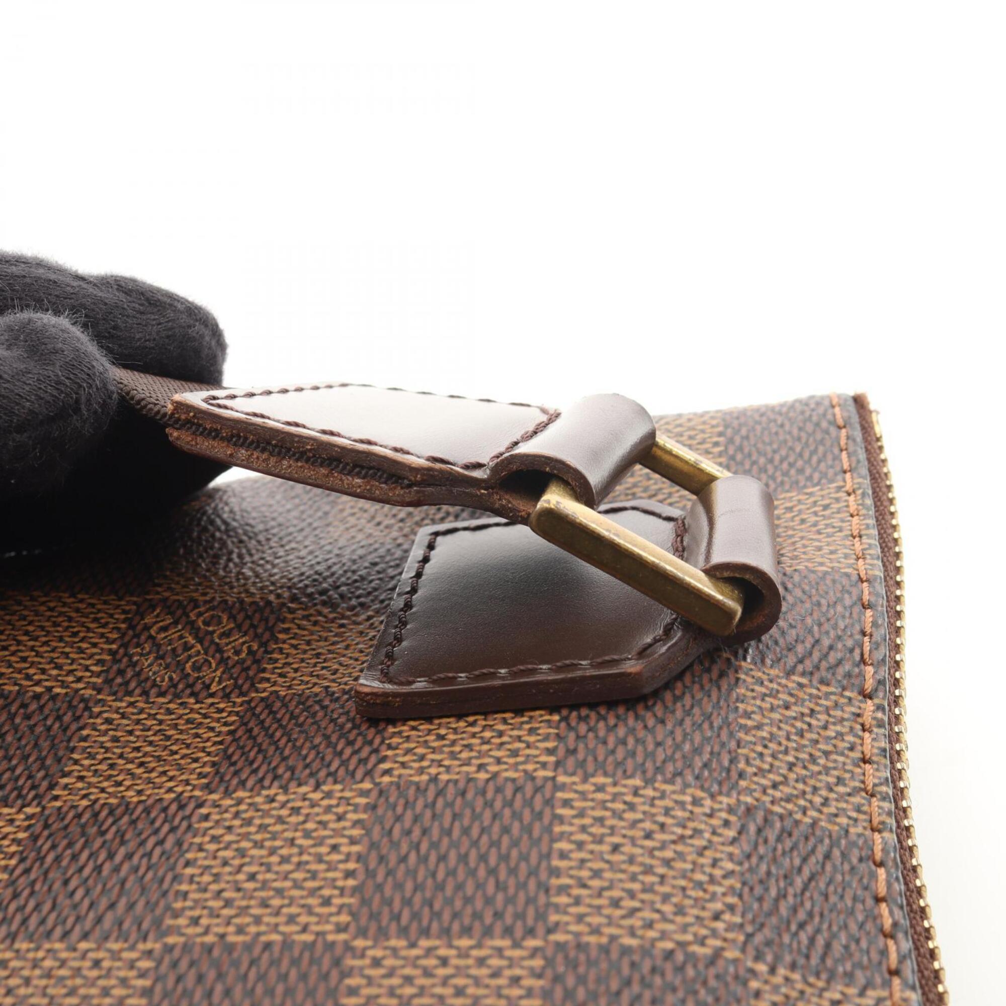 Louis Vuitton Brown Coated Canvas Leather Handbag Pochette Shoulder Bag (Pre-Owned)
